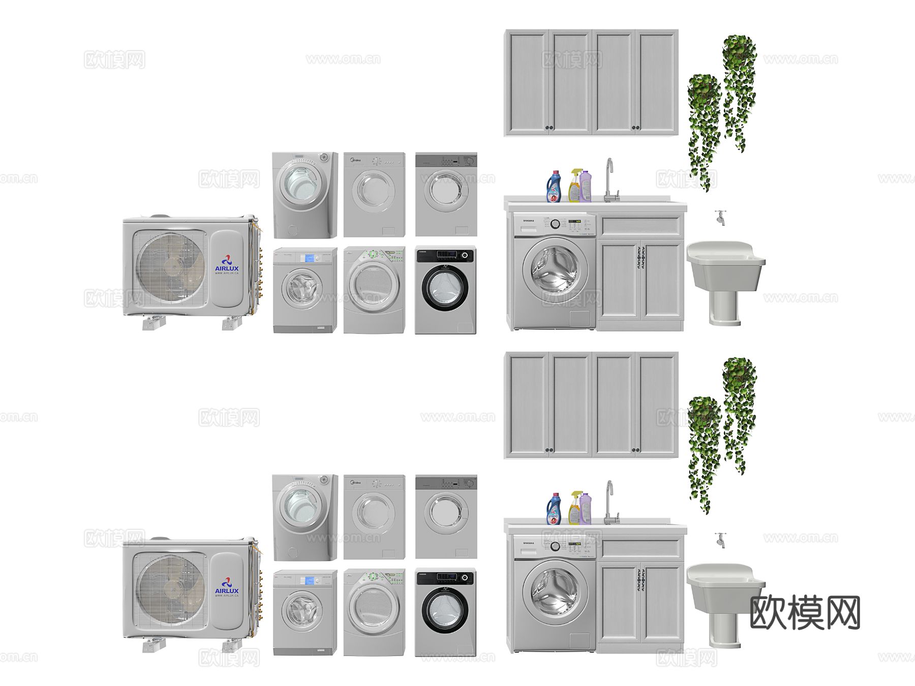 滚筒洗衣机 烘干机3d模型