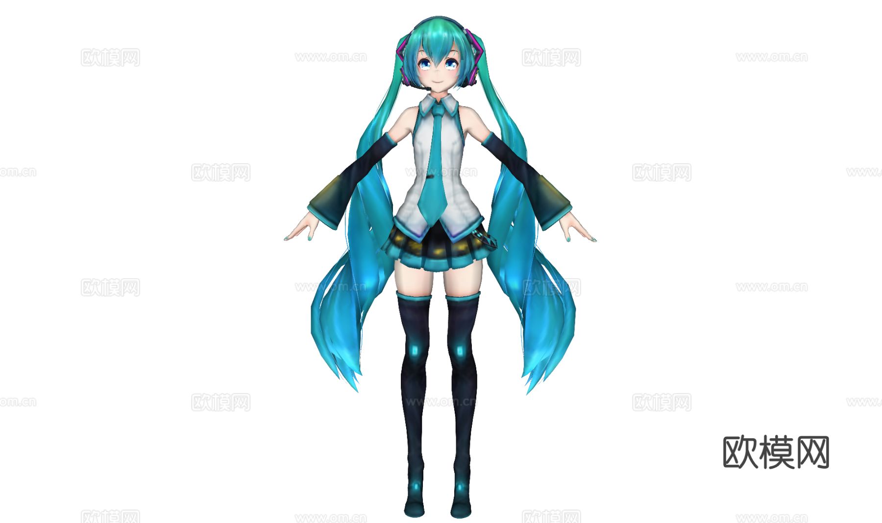 虚拟人物 初音未来 美少女su模型