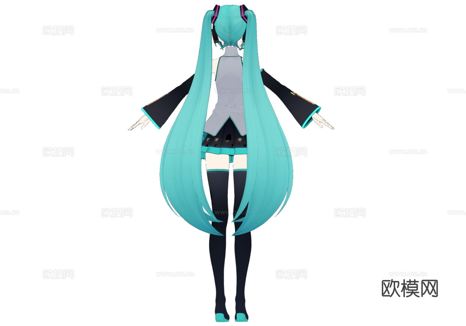 虚拟人物 二次元人物 初音未来 美少女3d模型