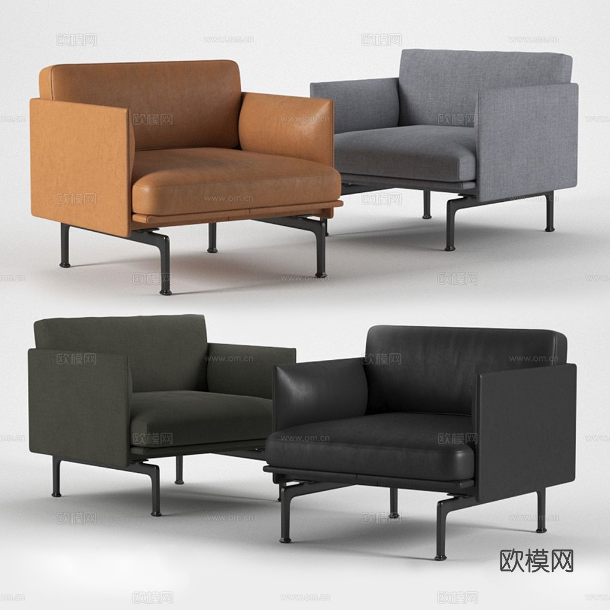 单人沙发3d模型下载