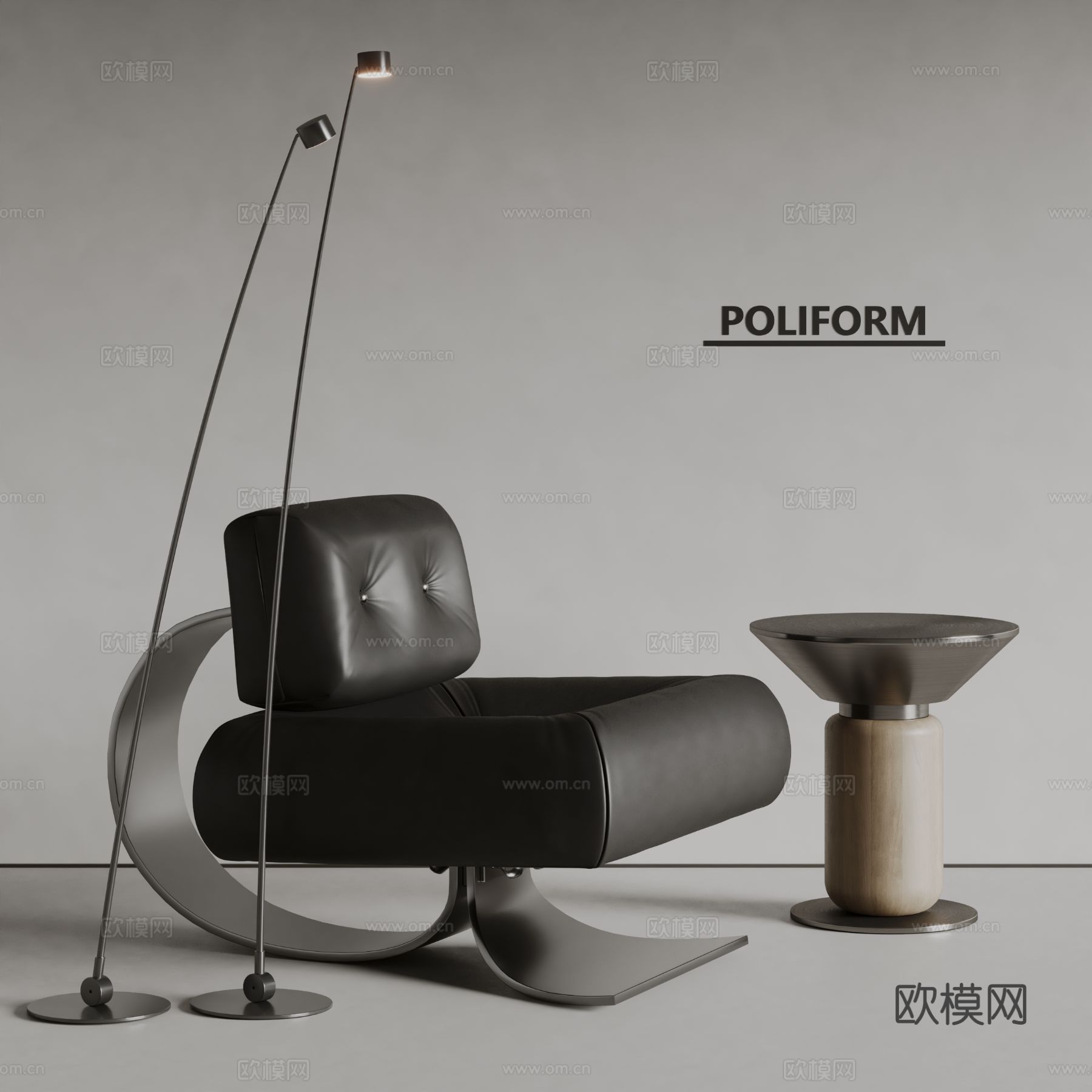 poliform 沙发椅 休闲椅3d模型