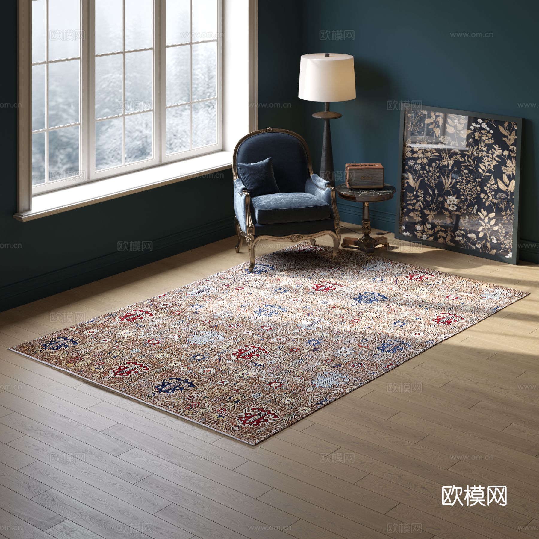 方形花纹地毯2025版VR材质下载