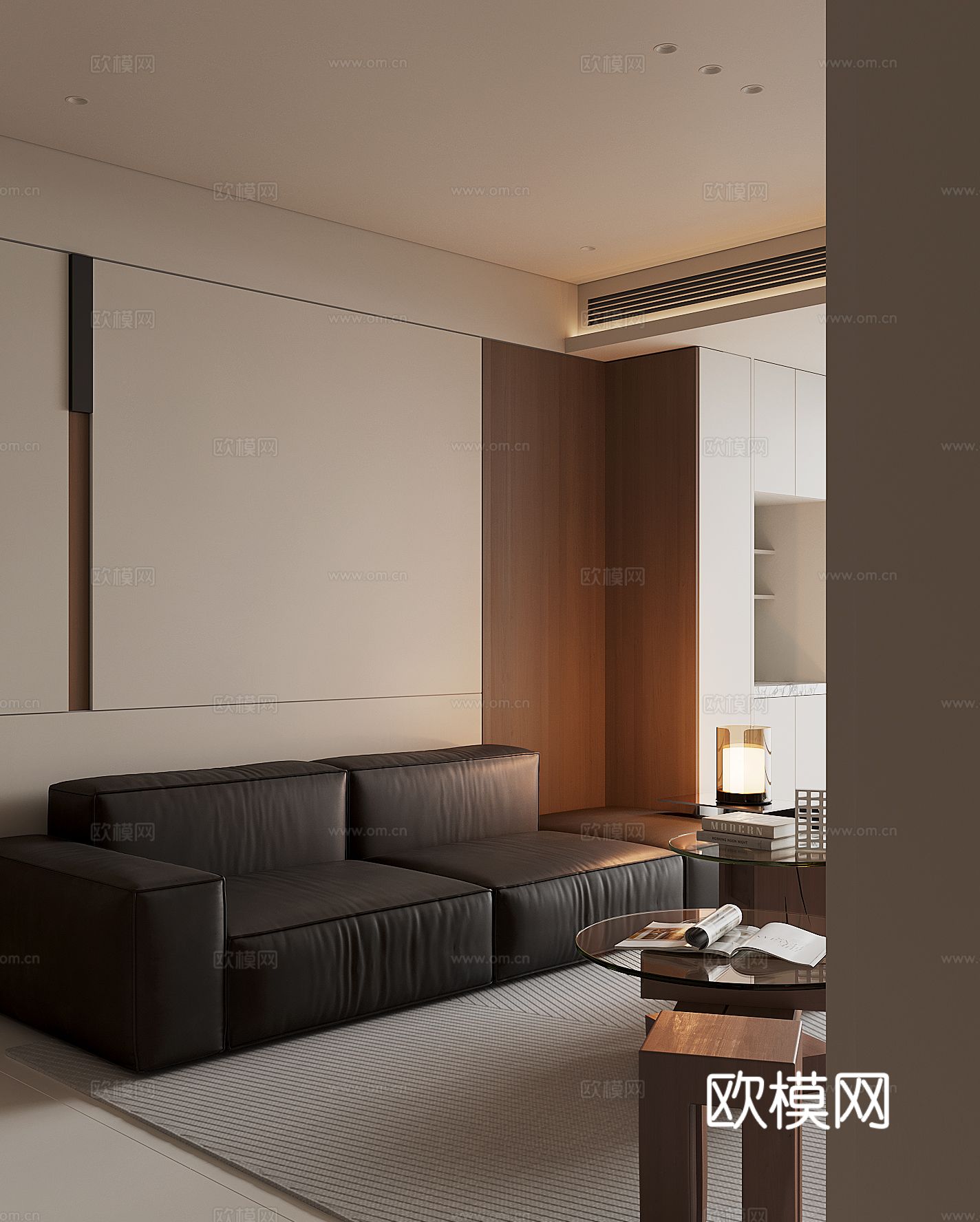 意式客厅3d模型下载（渲染图2）