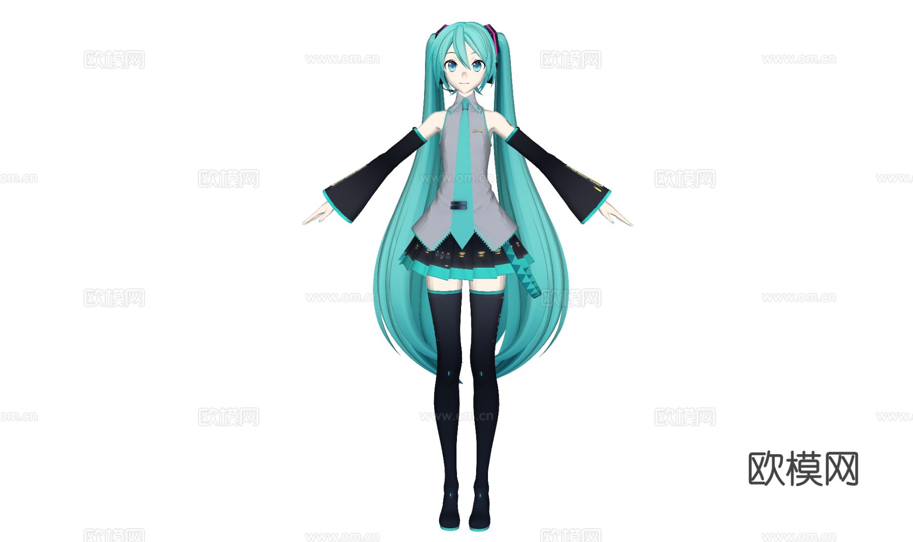 虚拟人物 二次元人物 初音未来 美少女3d模型