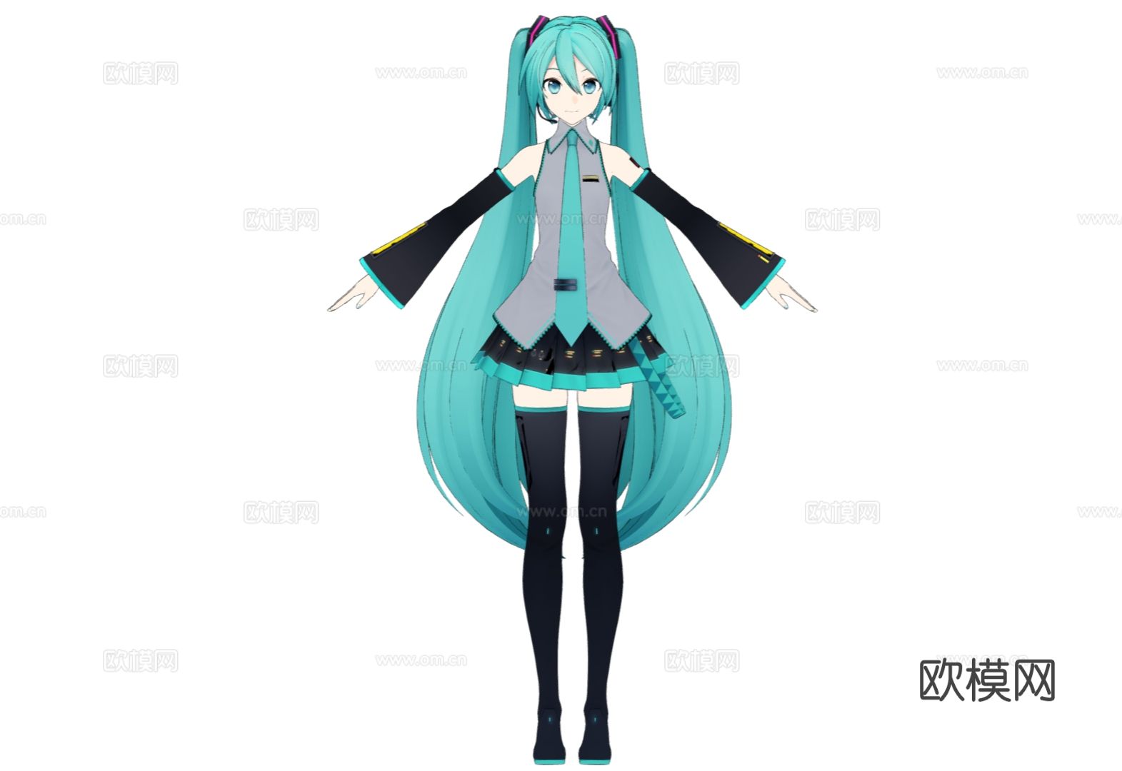 虚拟人物 二次元人物 初音未来 美少女3d模型