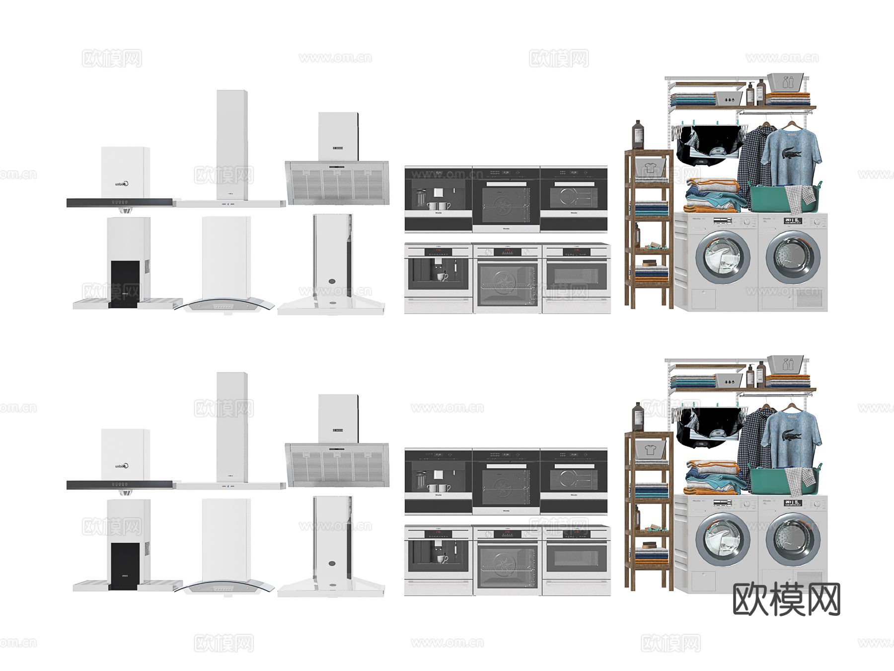 滚筒洗衣机 烘干机 卫浴用品3d模型