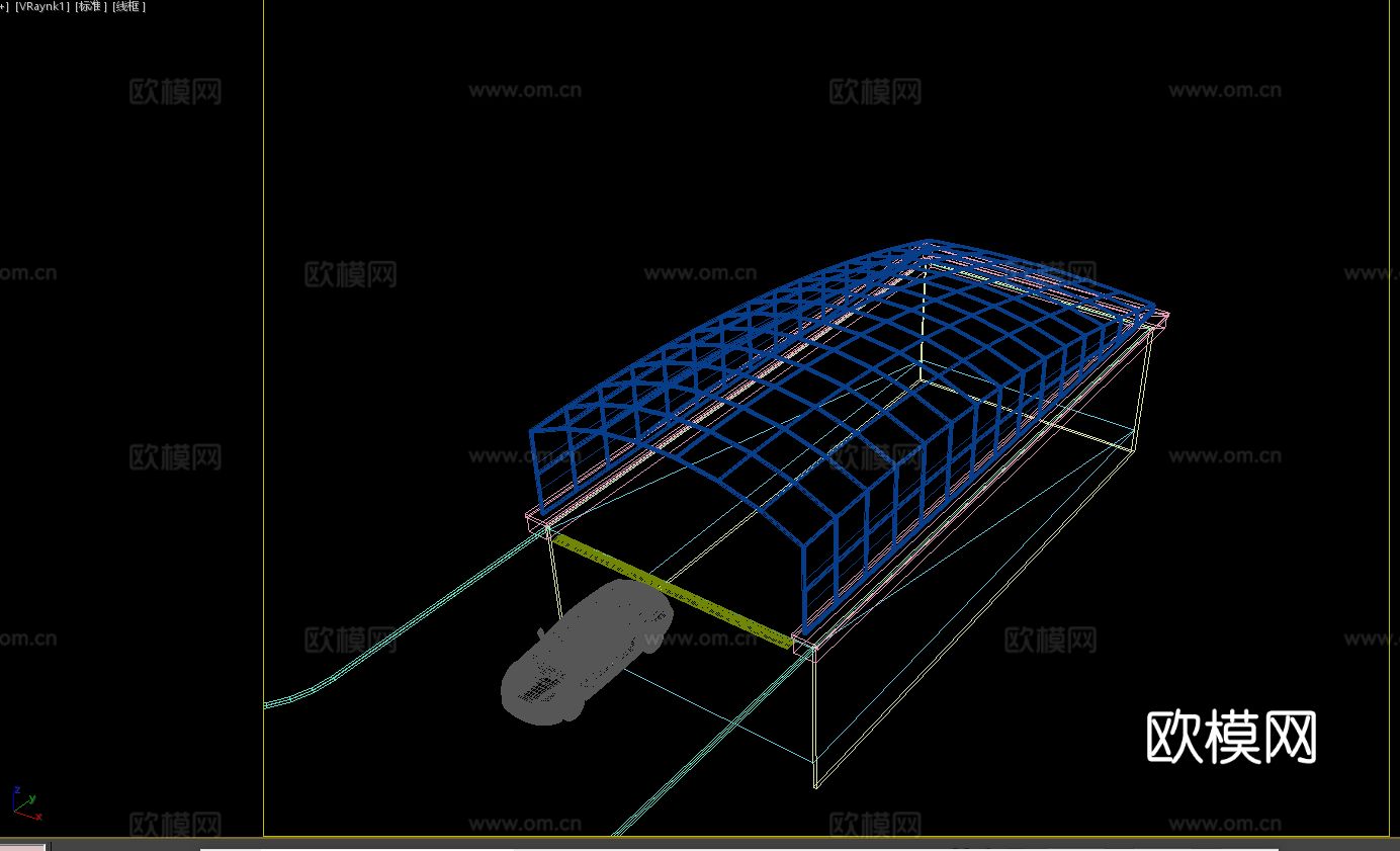 地下车库 停车场出入口3d模型