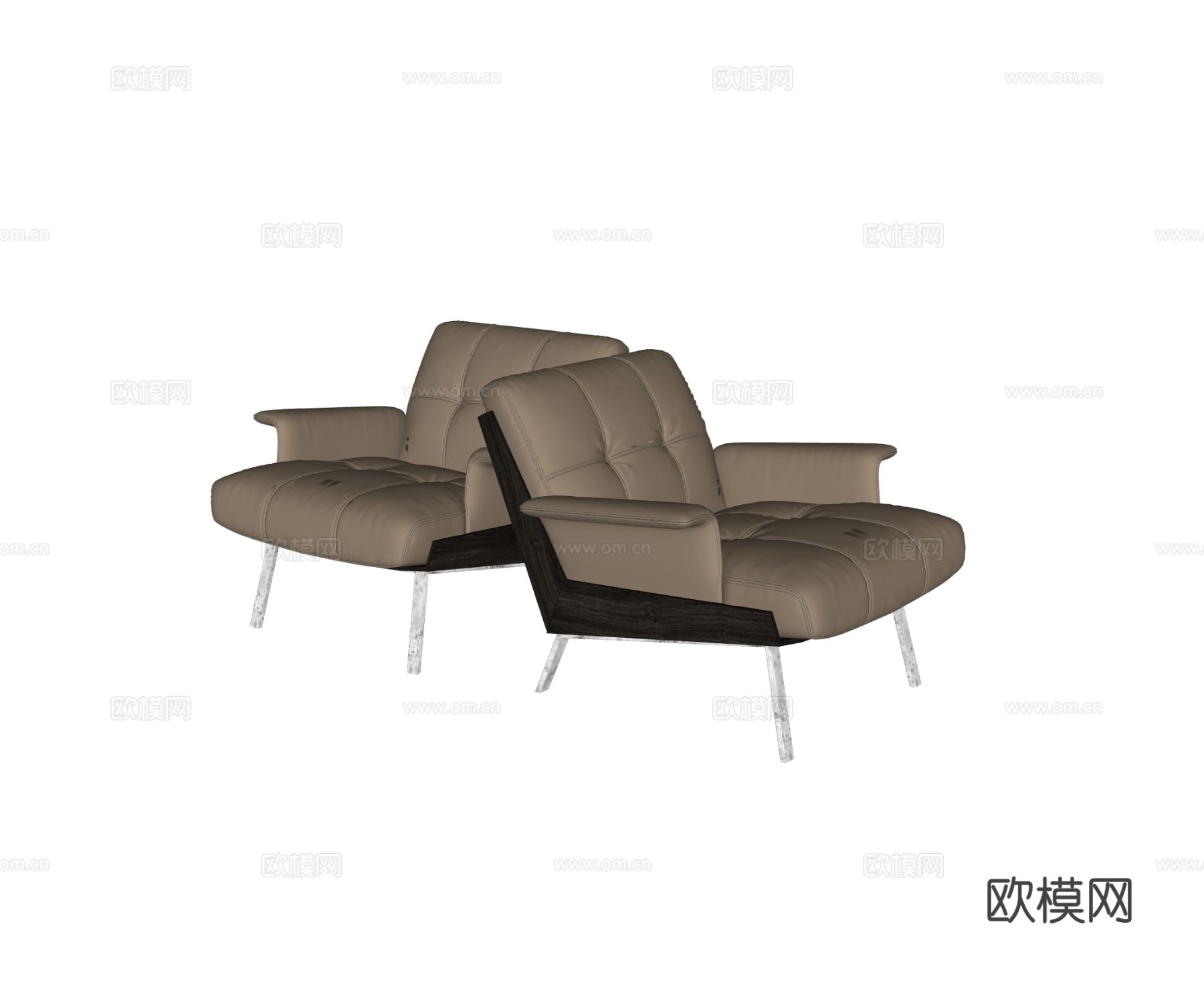 Minotti 意式单人沙发su模型