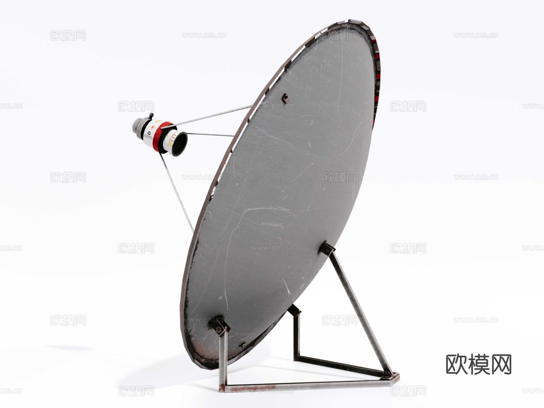 电视卫星天线 大锅盖su模型下载（渲染图3）