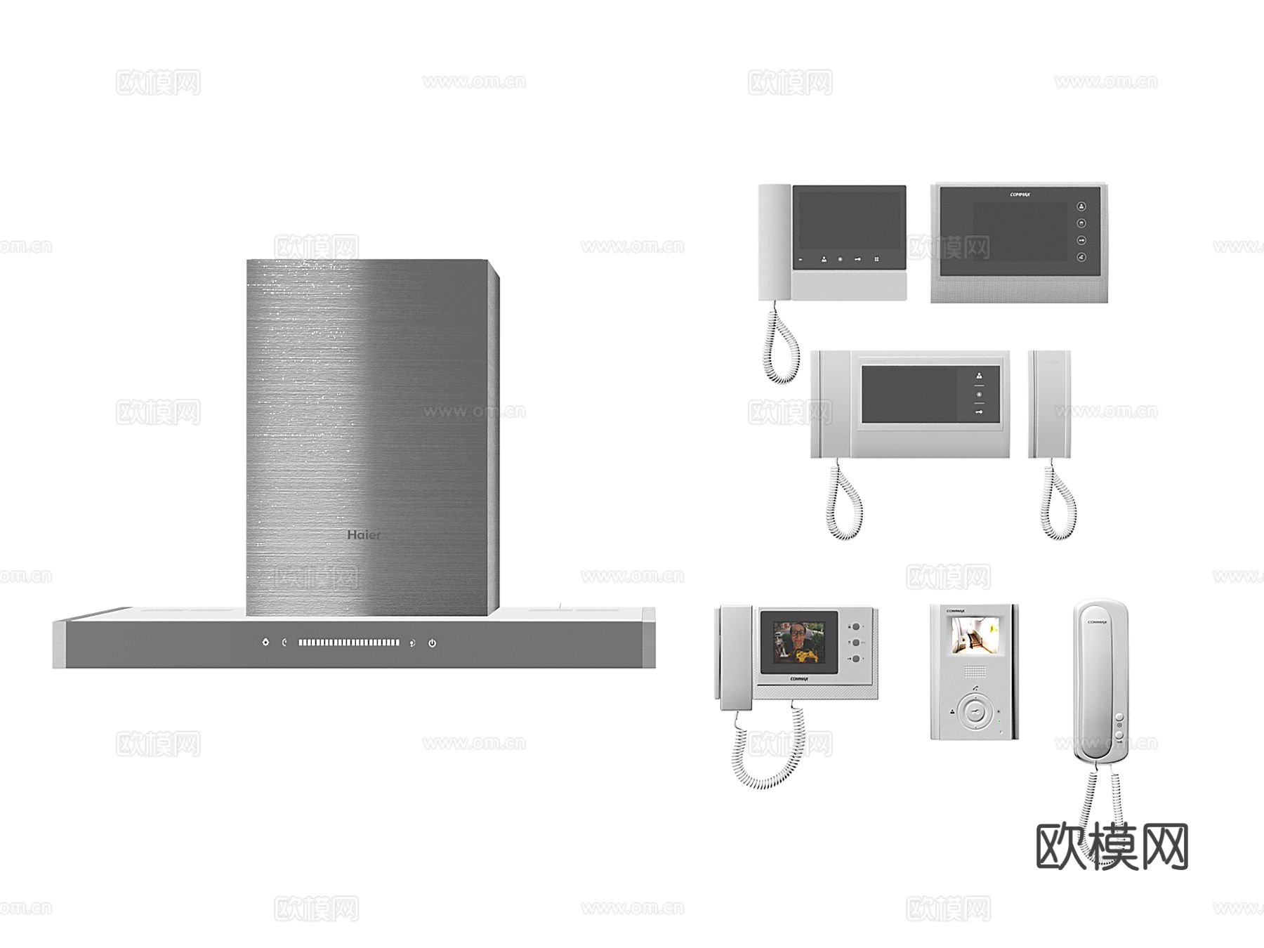 生活家电 油烟机 可视电话3d模型