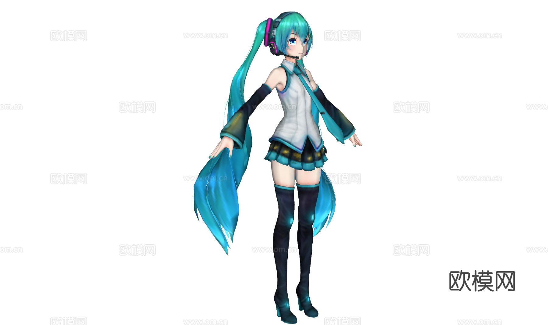 虚拟人物 初音未来 美少女su模型