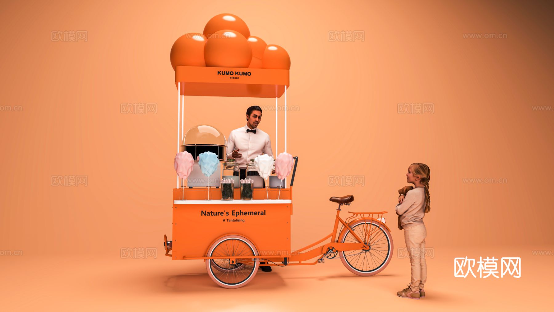 云朵摊位 集市摊位 棉花棒摊位3d模型下载