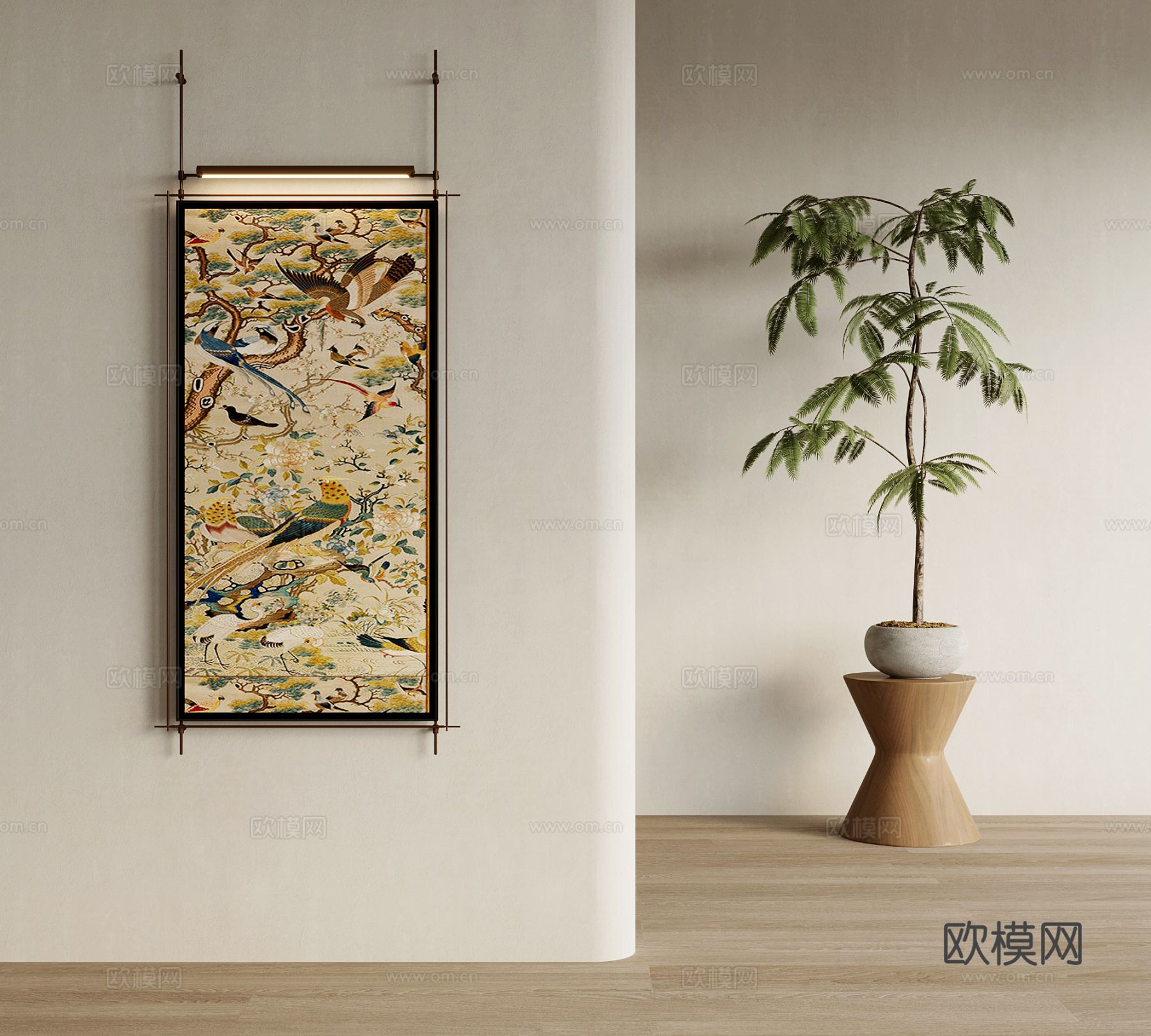 中古风装饰画 复古画 挂画3d模型