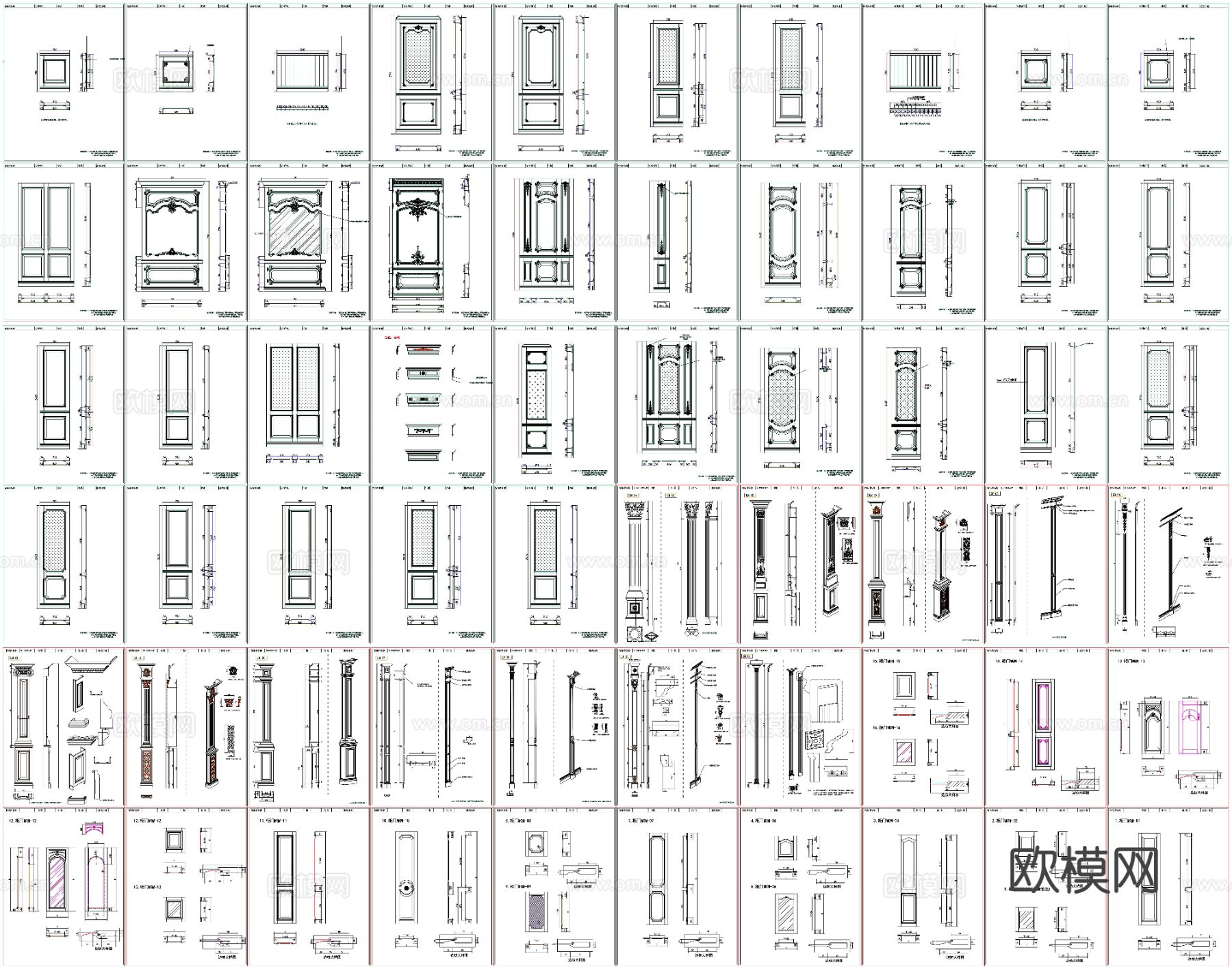 墙板 墙板cad 墙板设计 护墙板CAD图库