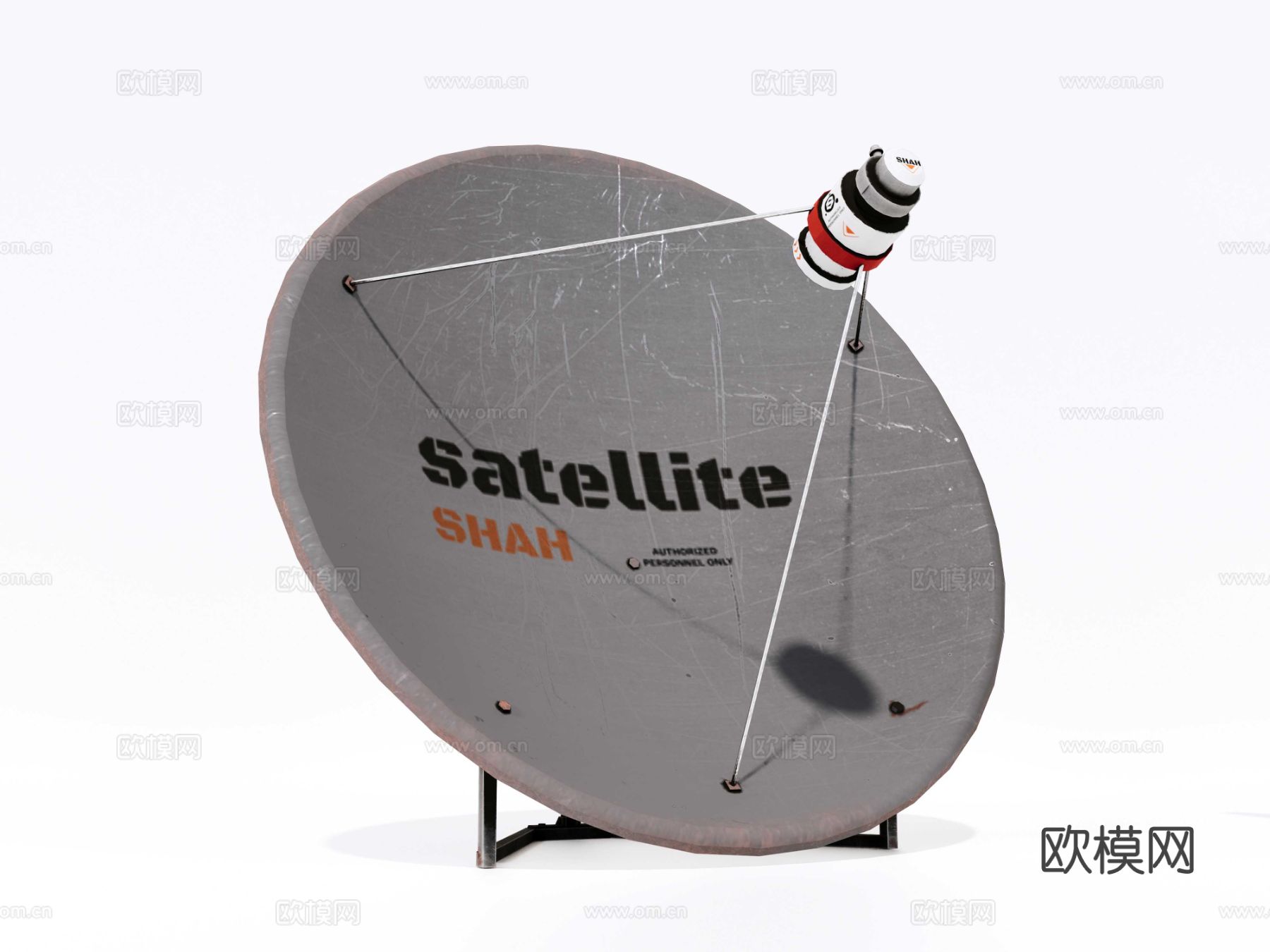 电视卫星天线 大锅盖su模型下载（渲染图2）