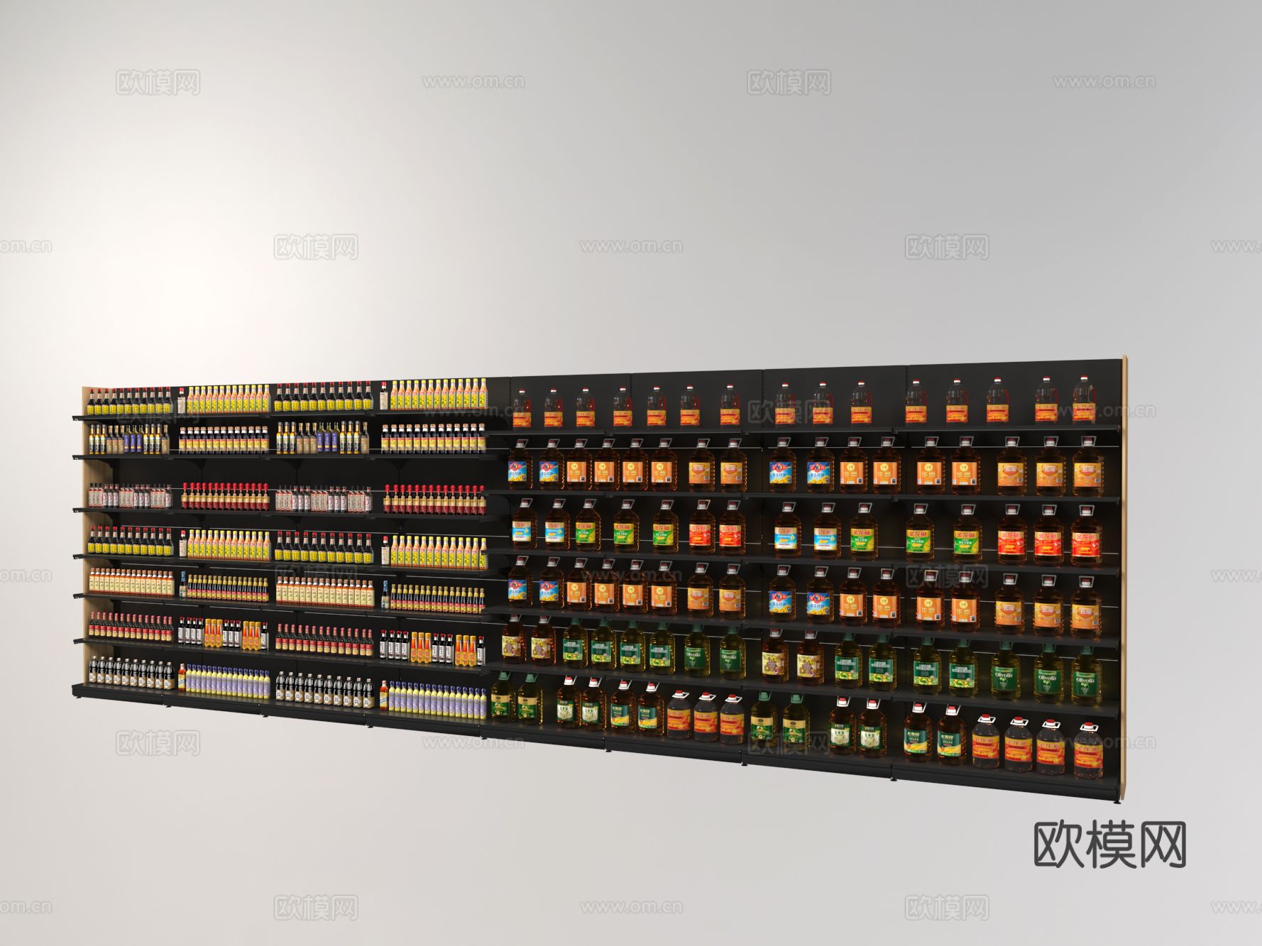 超市货架 展柜货架3d模型下载