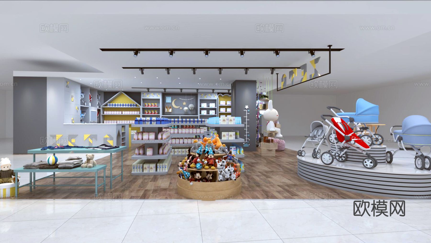 现代母婴店 儿童玩具店3d模型