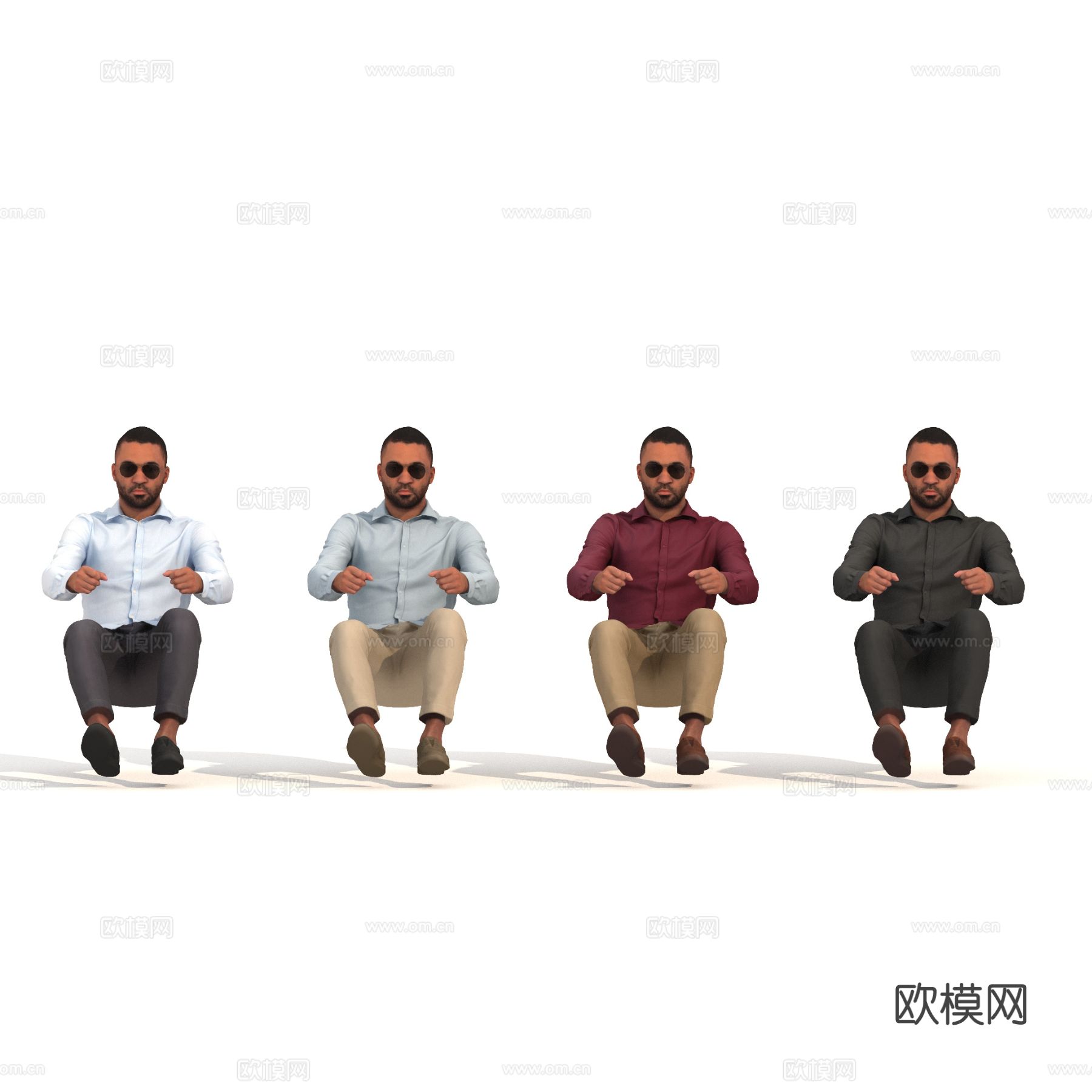 人物 男人 坐人 开车人3d模型