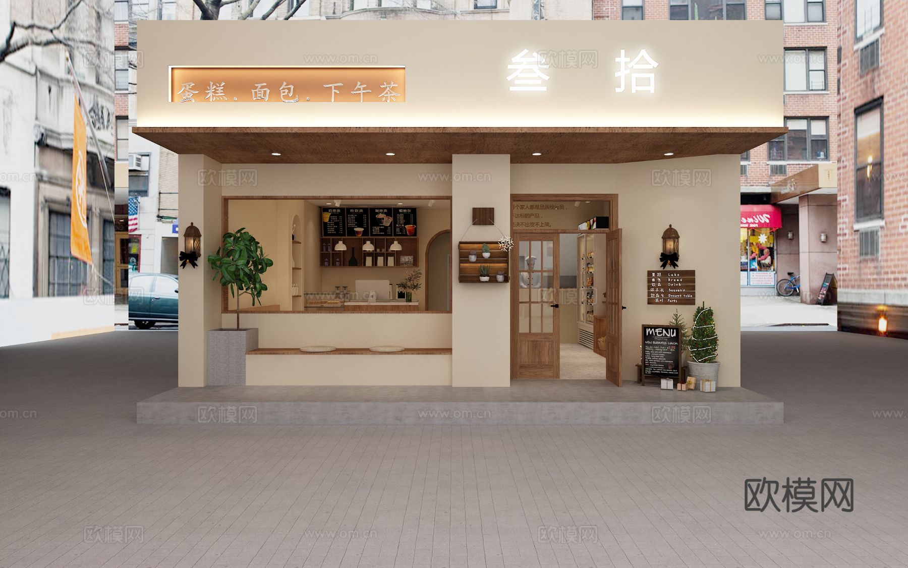 侘寂面包店 烘培店3d模型