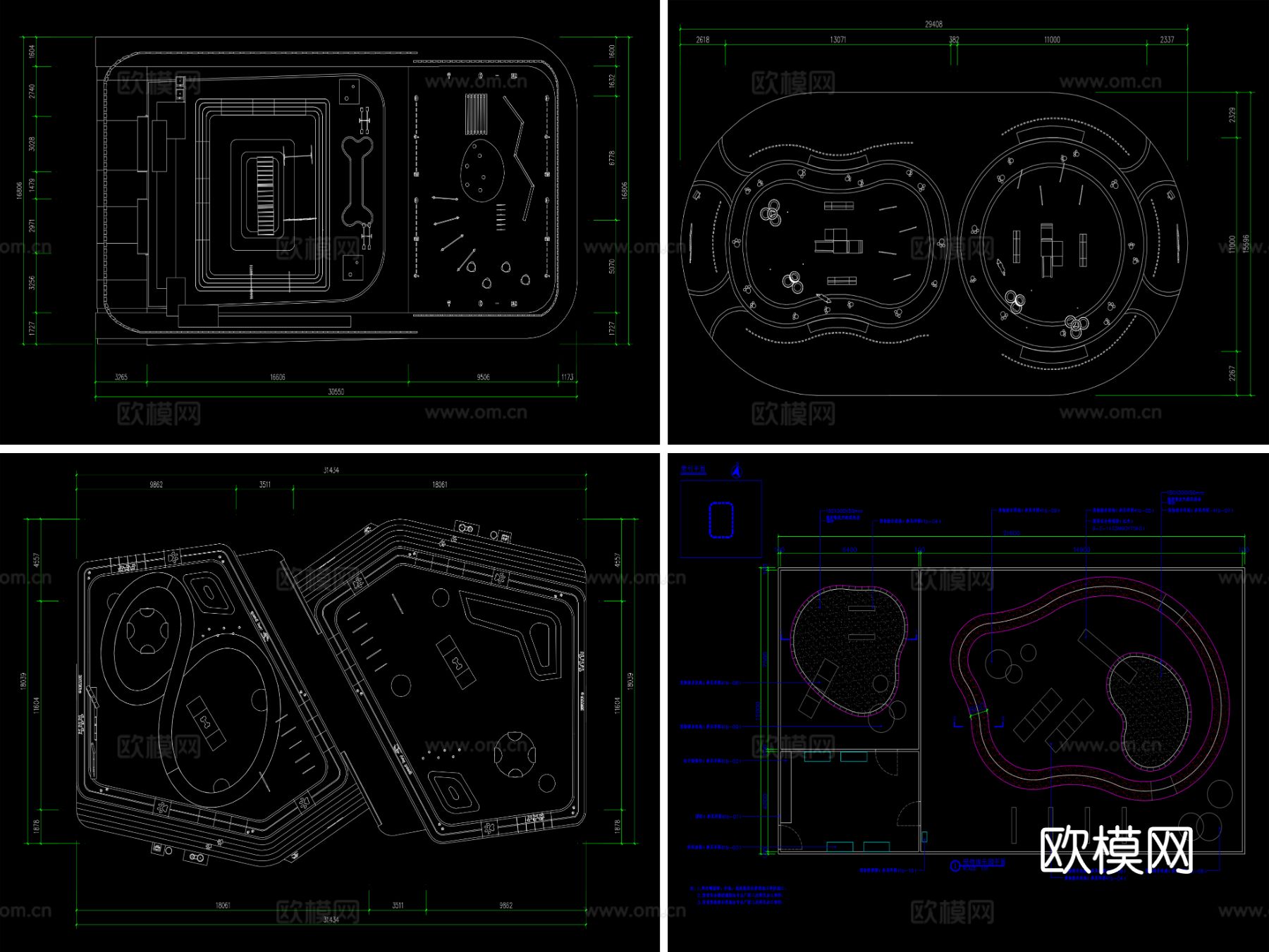 宠物店宠物乐园cad施工图
