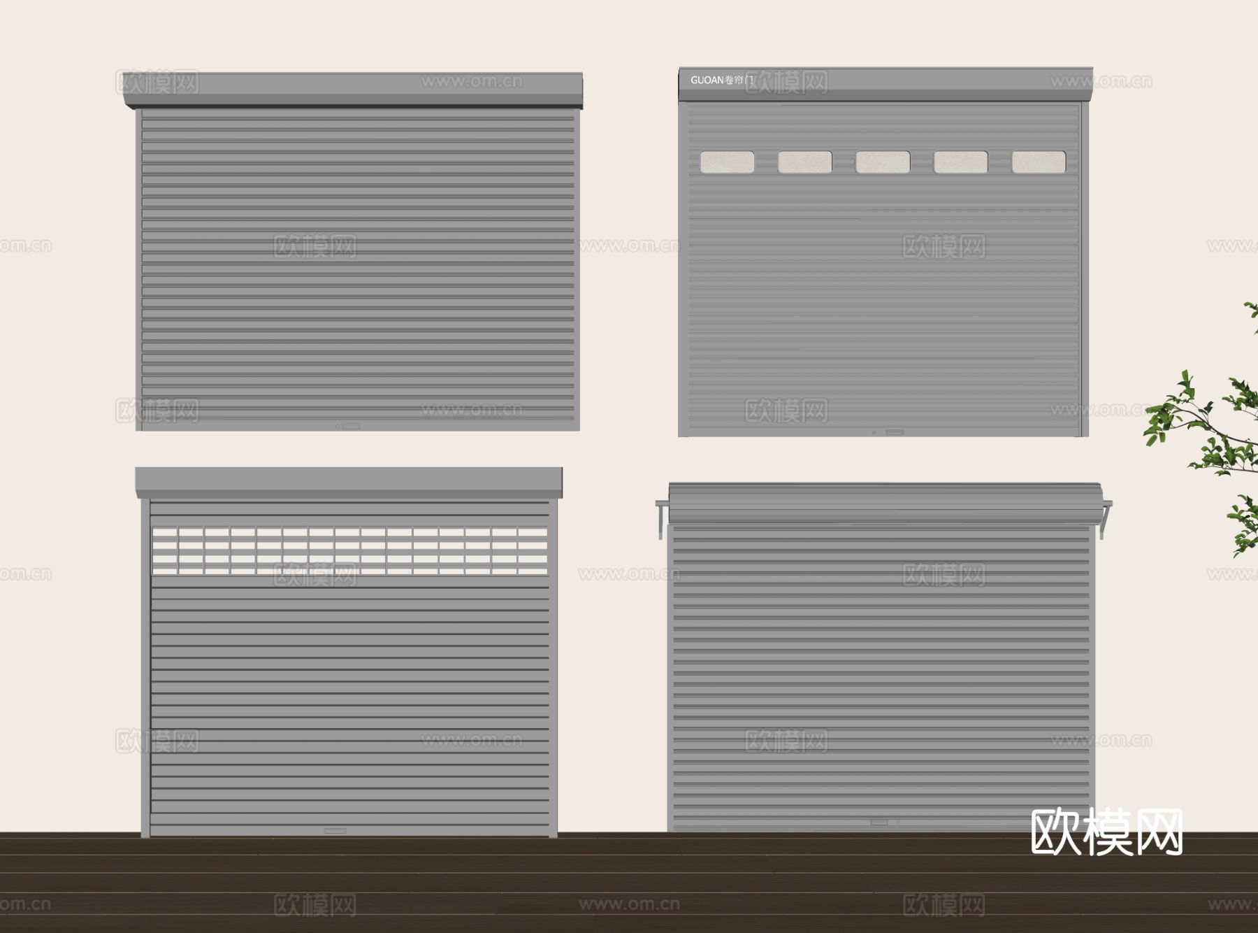 卷帘门 卷闸门 车库门 仓库门su模型