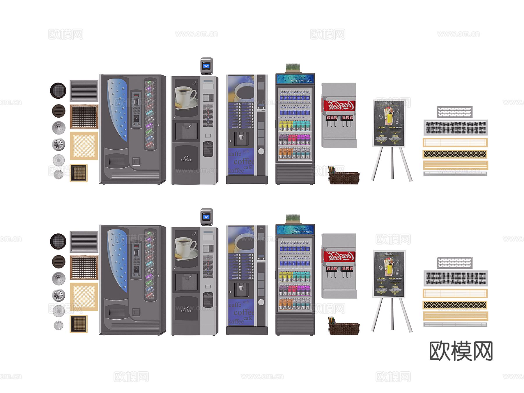 日用电器 可乐机 冷饮柜 咖啡机3d模型