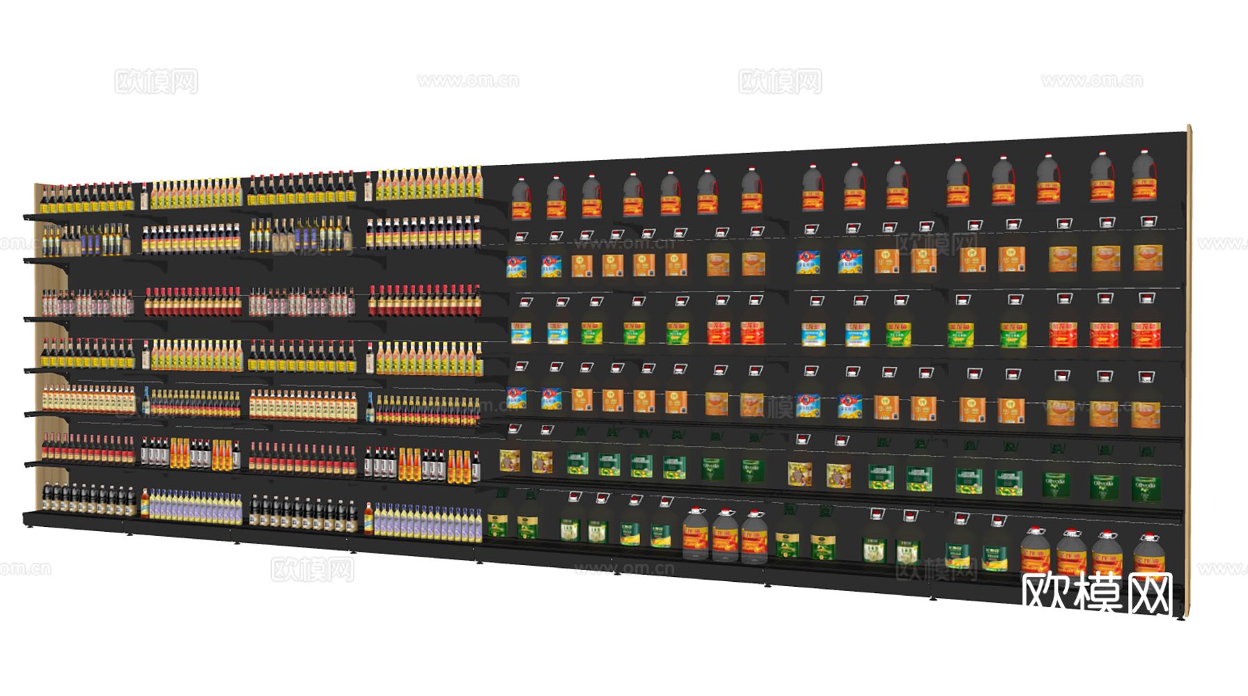展柜货架 粮油调料su模型