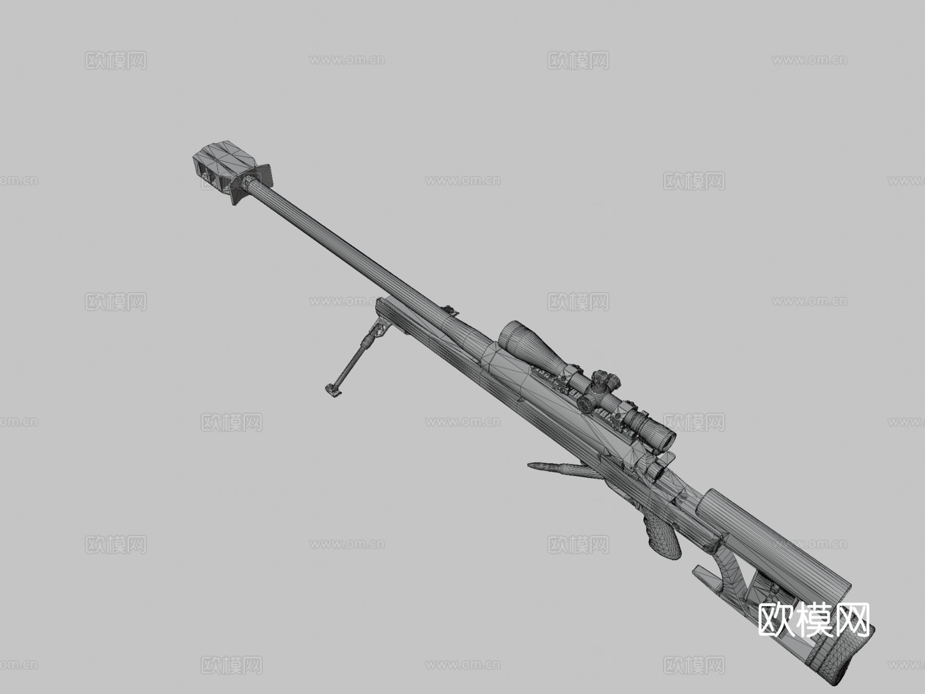 M249轻机枪 枪支 枪械3d模型