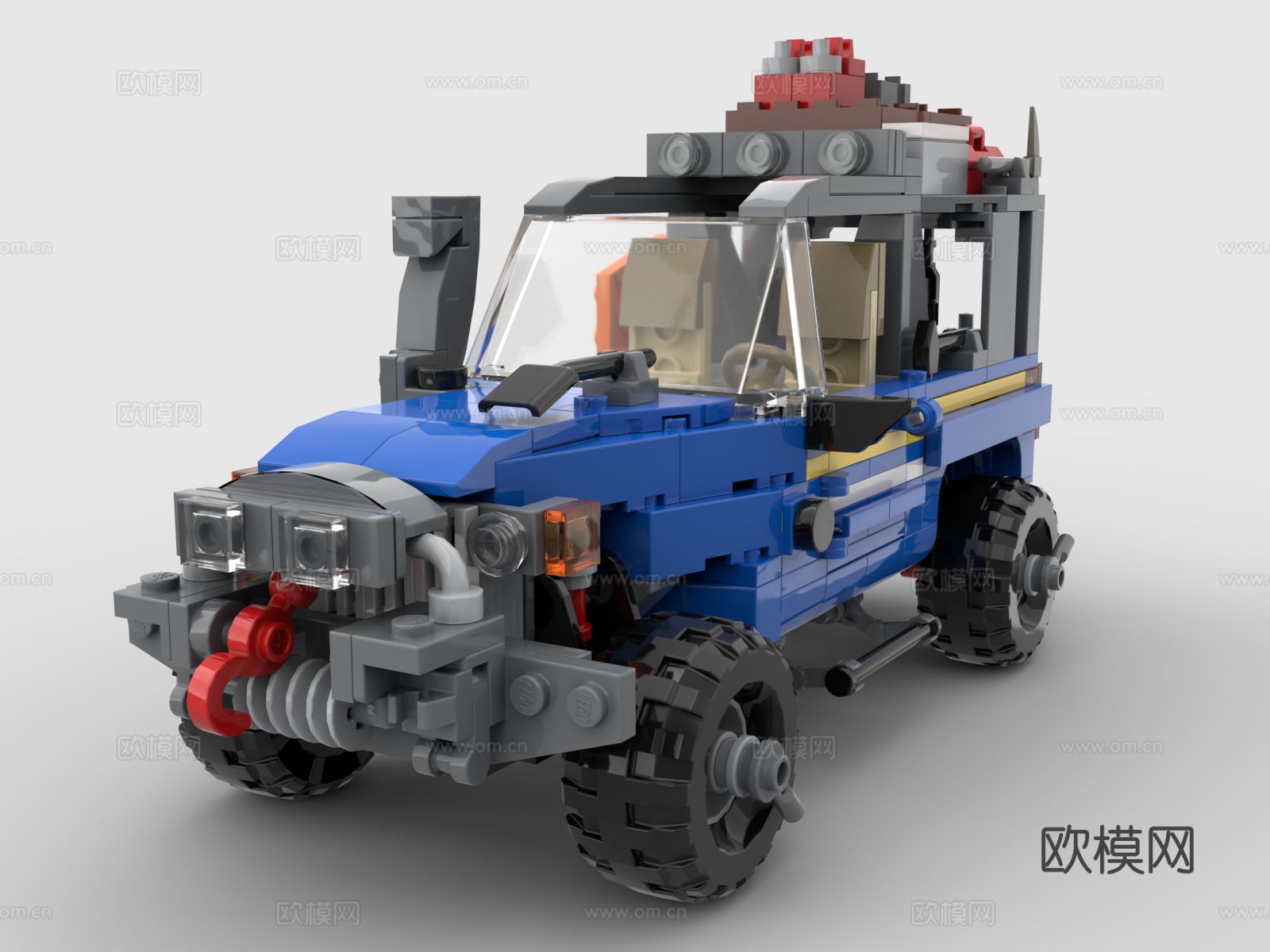 乐高 LEGO 玩具 积木 越野车 露营车3d模型