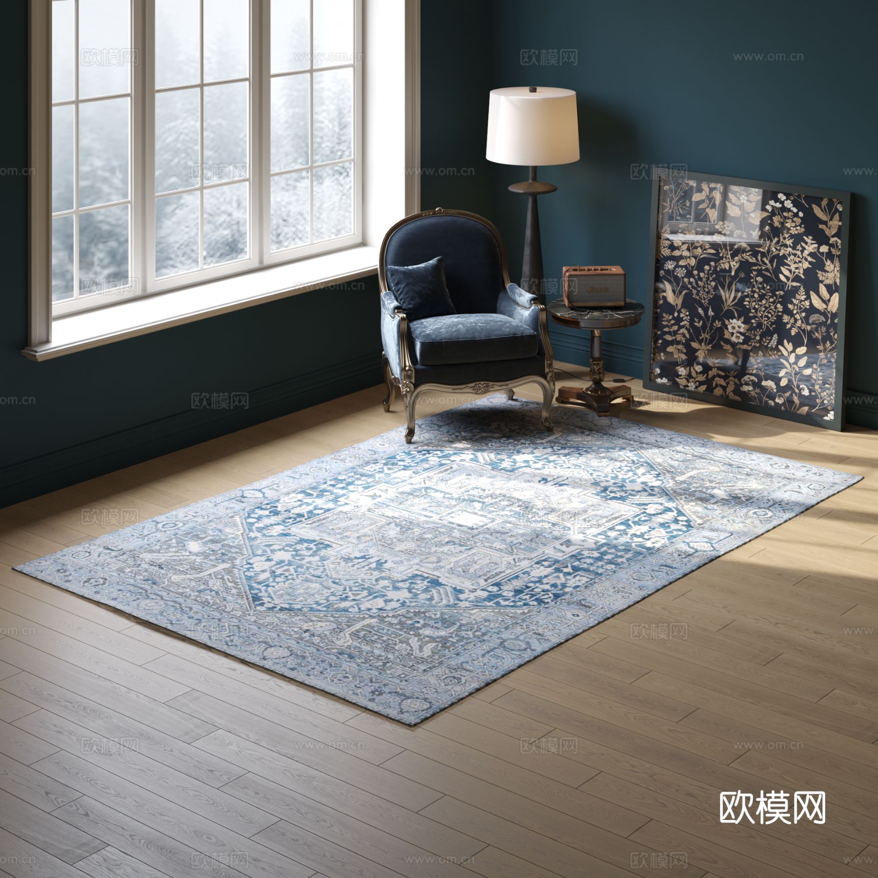 方形花纹地毯 2025版VR材质下载