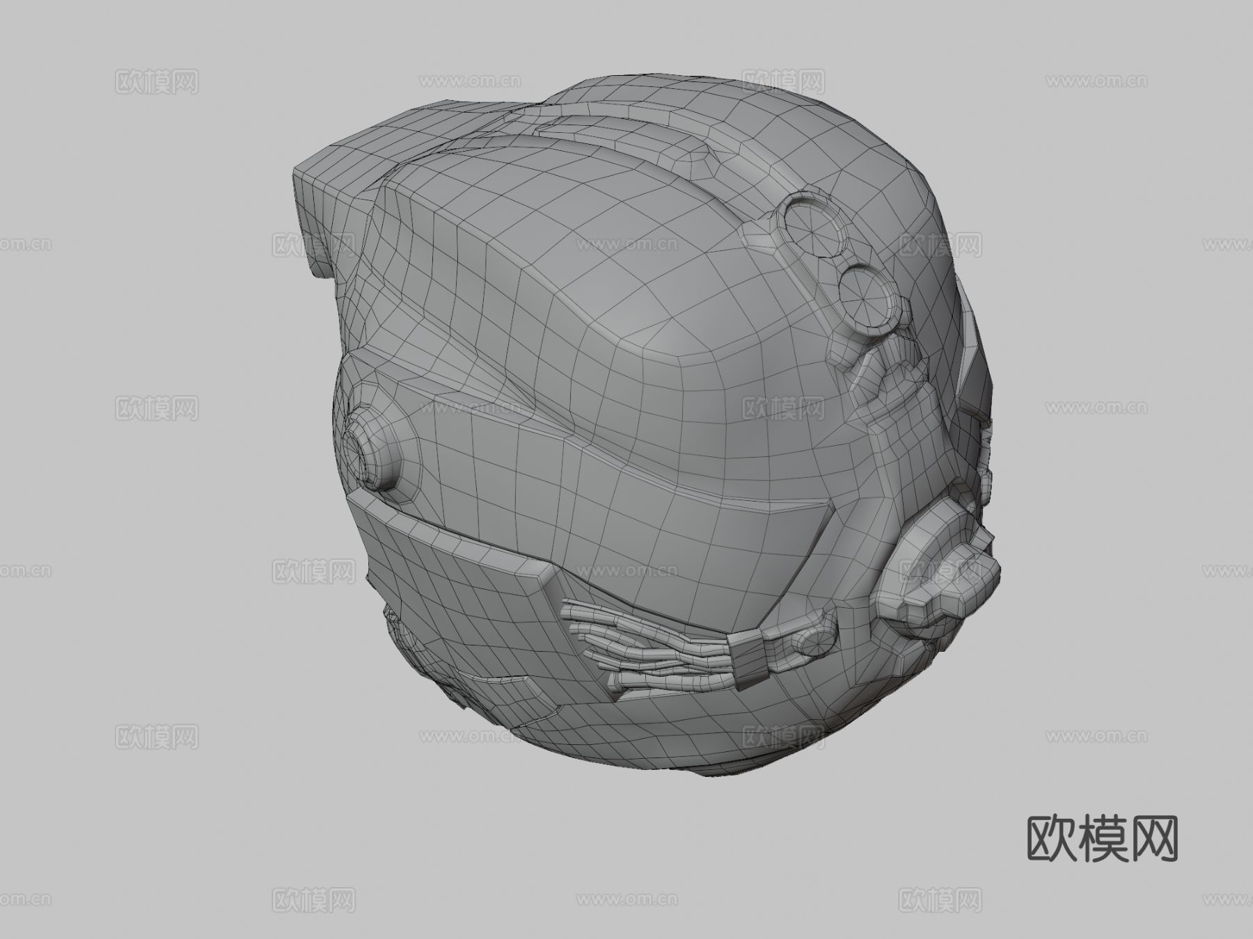 科幻头盔3d模型