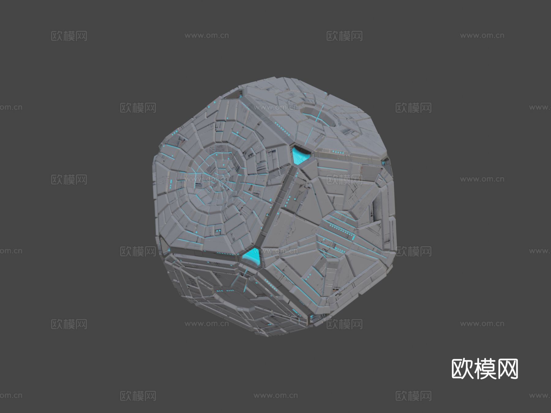 五角星空间站球体3d模型