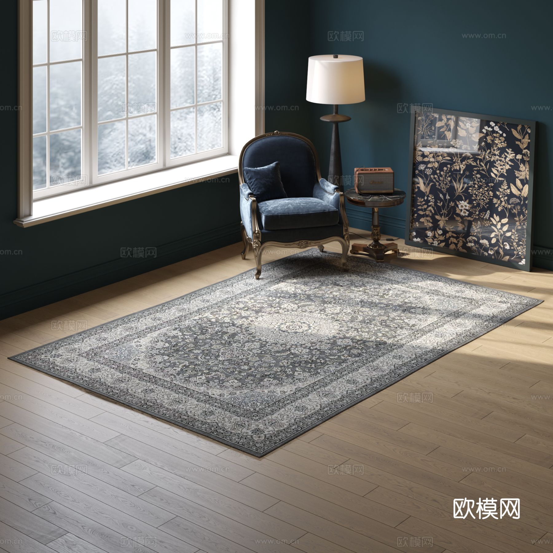 方形花纹地毯 2025版VR材质下载