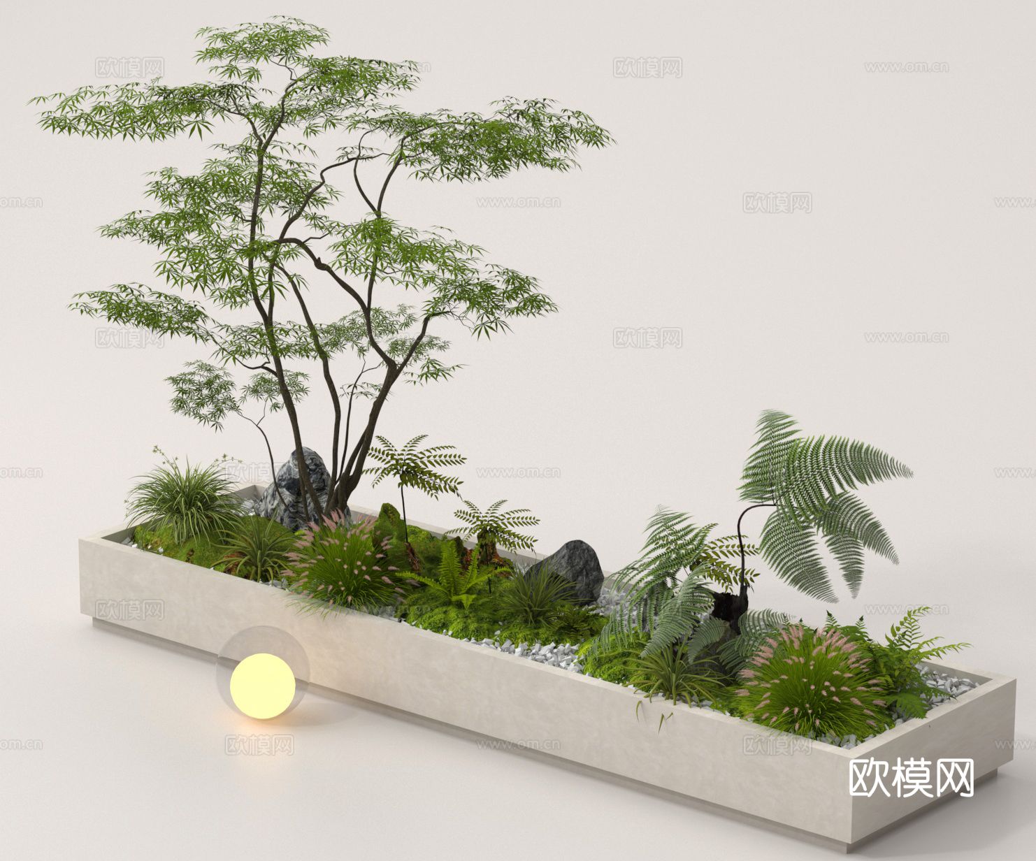 庭院小品 植物景观 植物造景 景观小品su模型