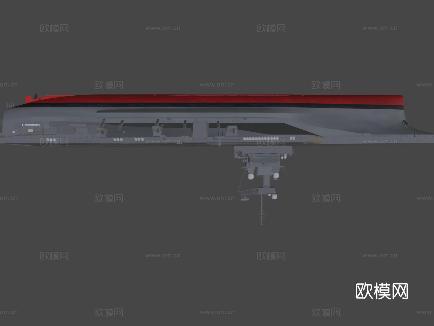 夏尔·戴高乐航空母舰3d模型