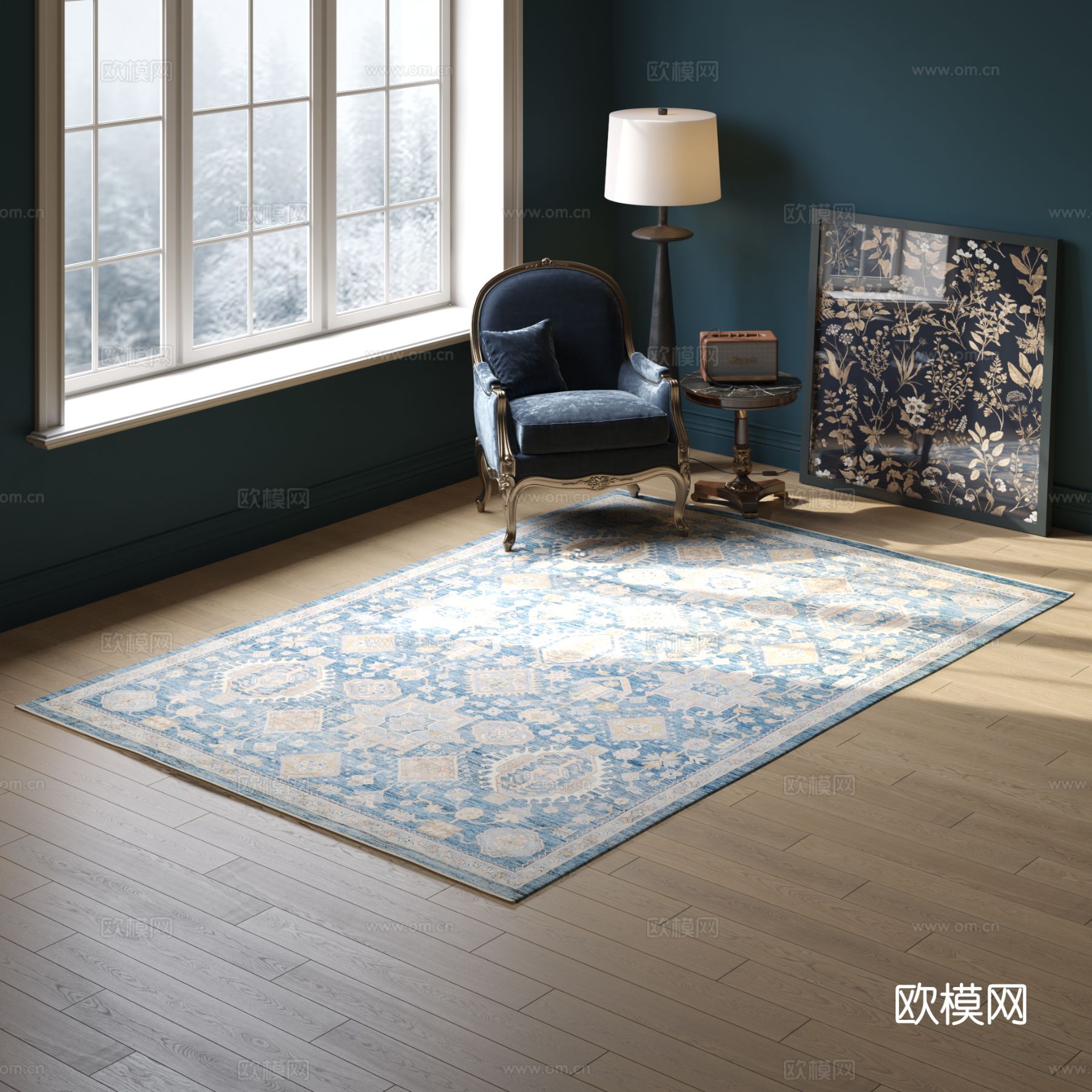 方形花纹地毯 2025版VR材质下载