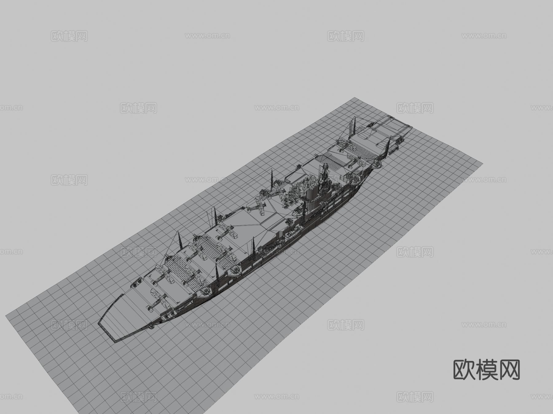 皇家方舟 军舰 船舰3d模型