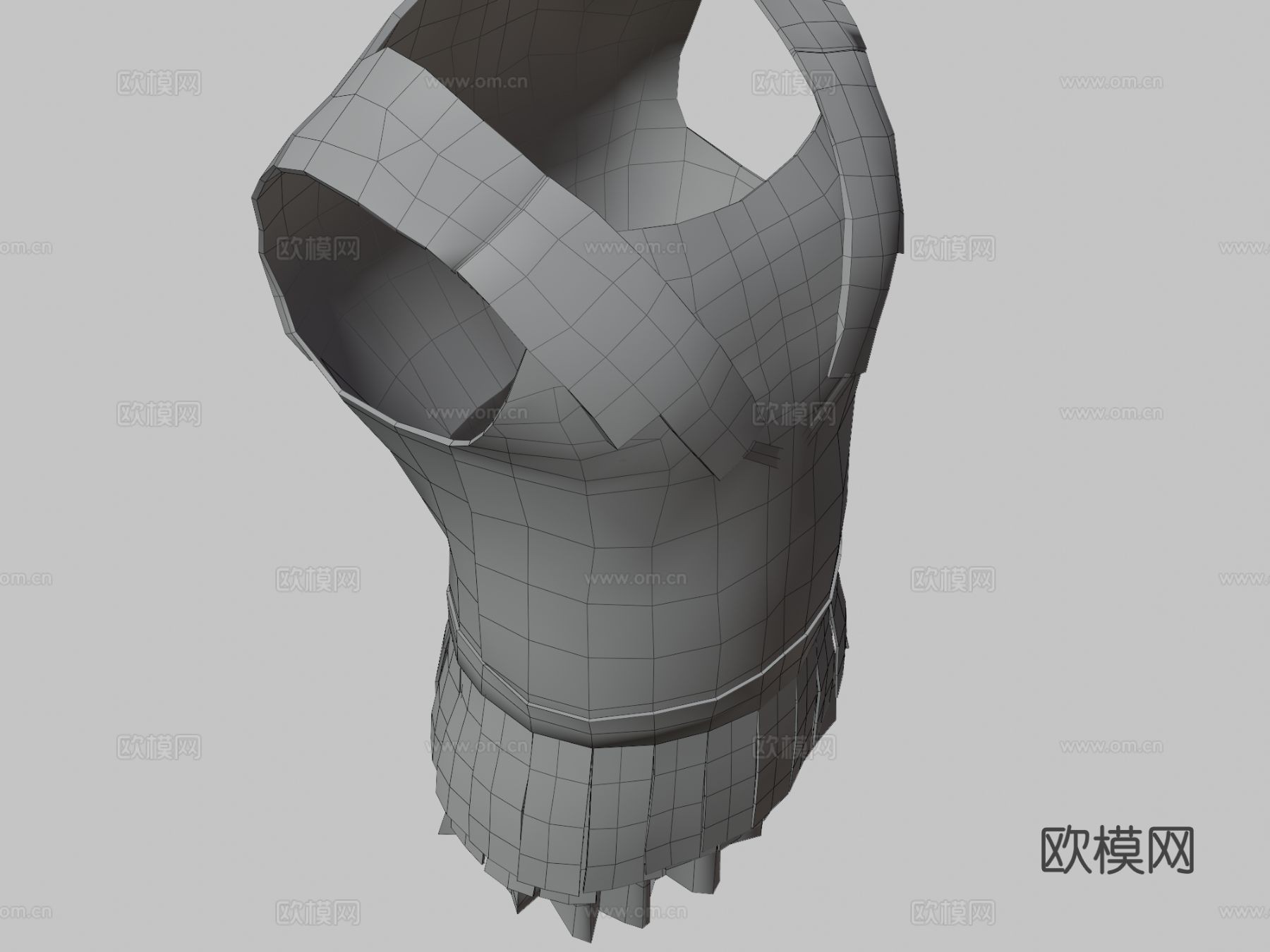 东南亚亚麻胸甲 护甲3d模型