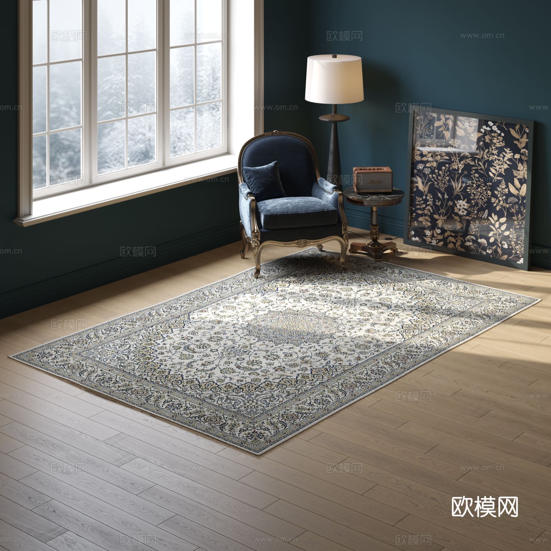 方形花纹地毯 2025版VR材质下载