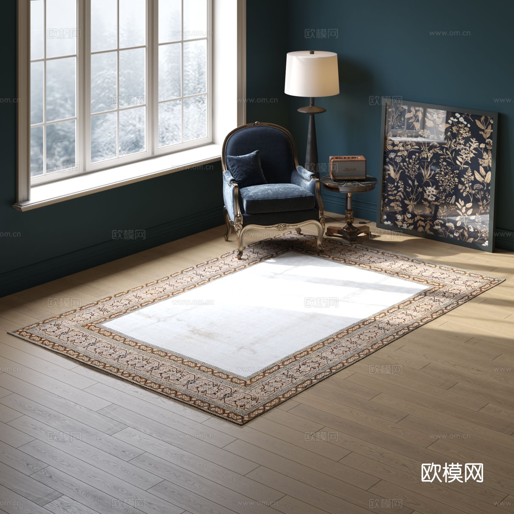 方形花纹地毯 2025版VR材质下载