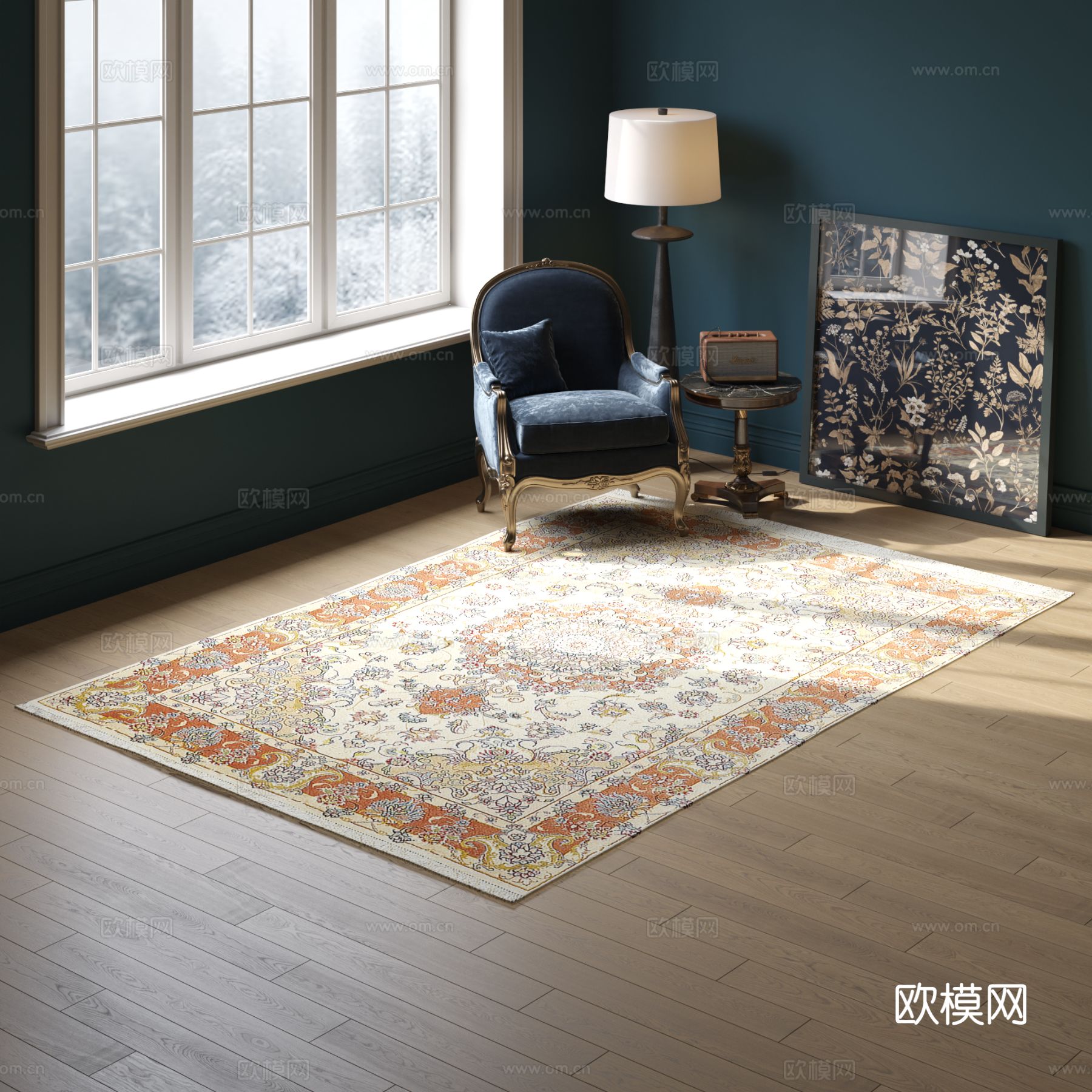 方形花纹地毯 2025版VR材质下载