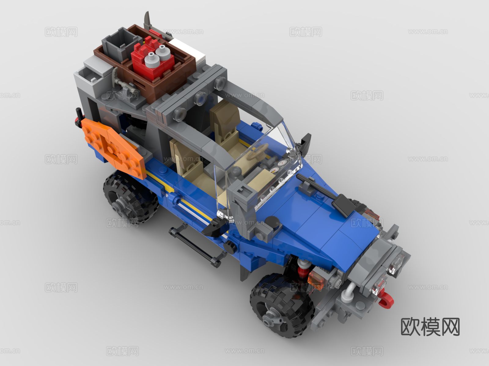 乐高 LEGO 玩具 积木 越野车 露营车3d模型