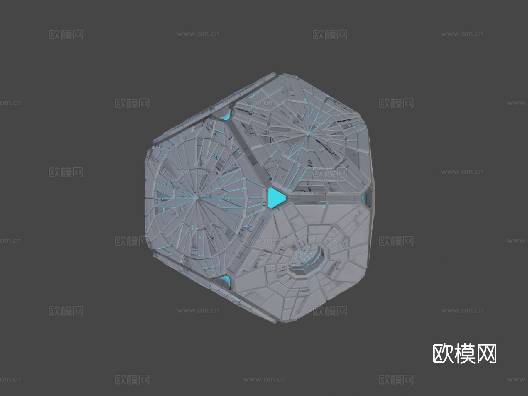 五角星空间站球体3d模型