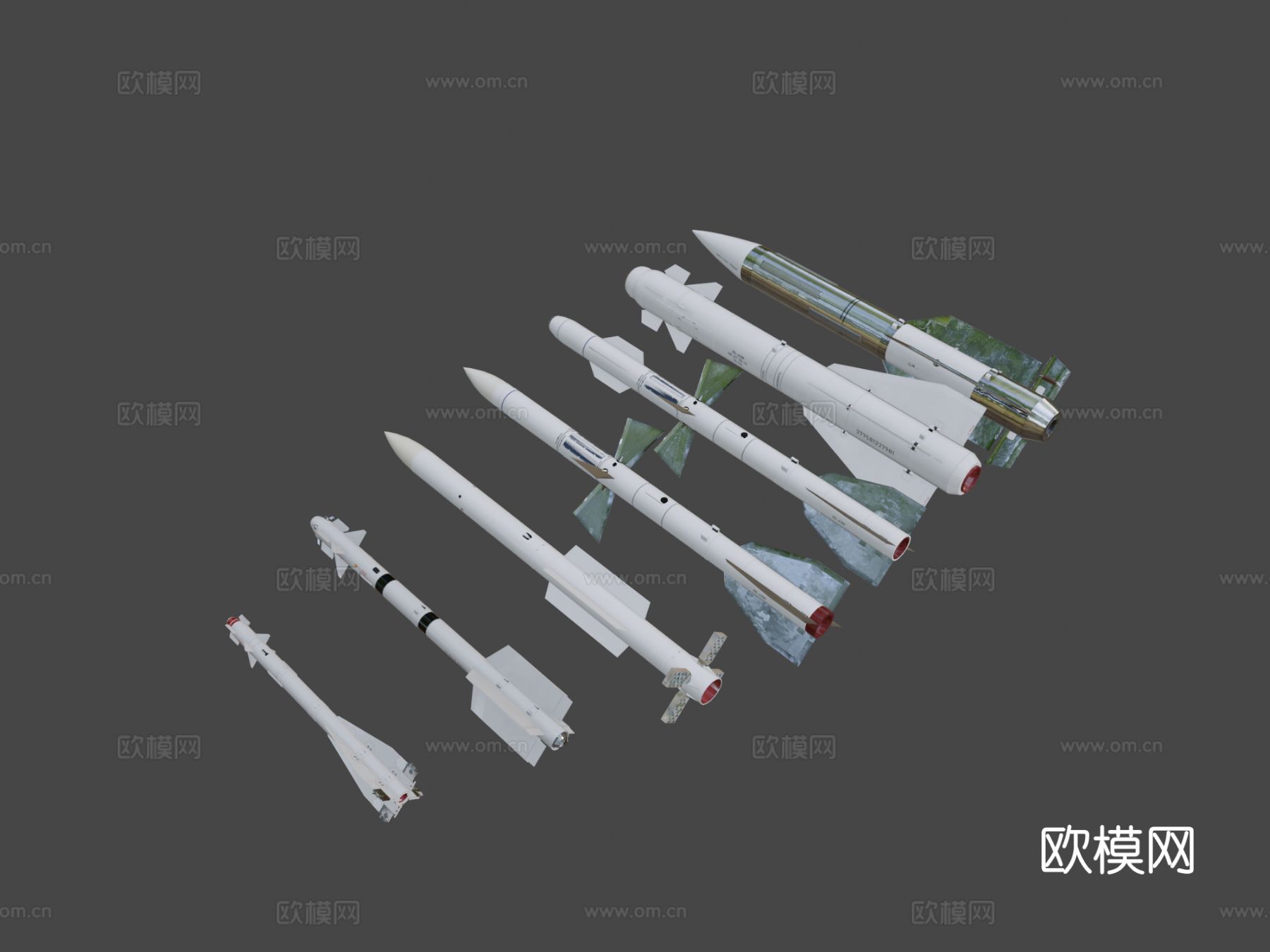 武器导弹包 炮弹3d模型