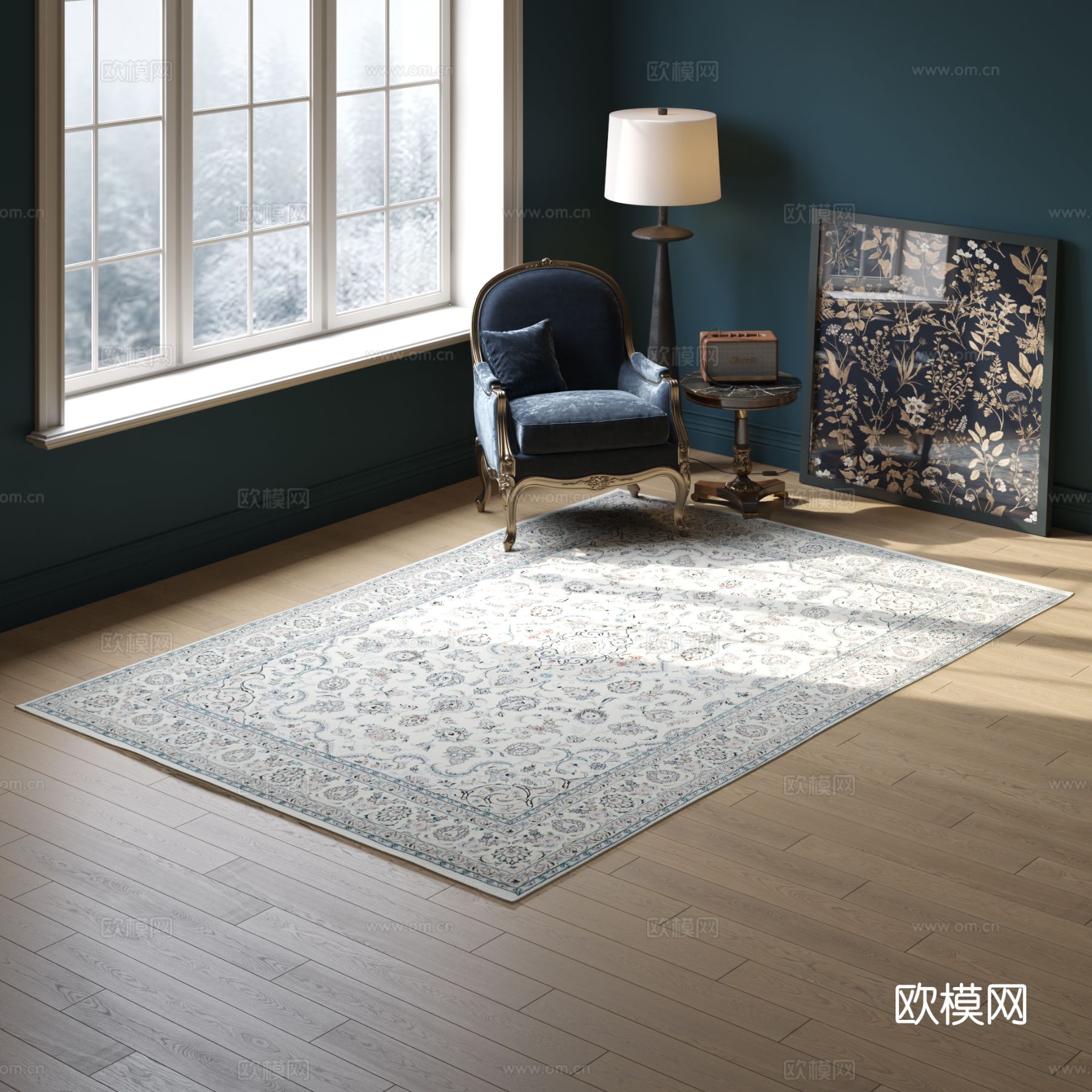 方形花纹地毯 2025版VR材质下载