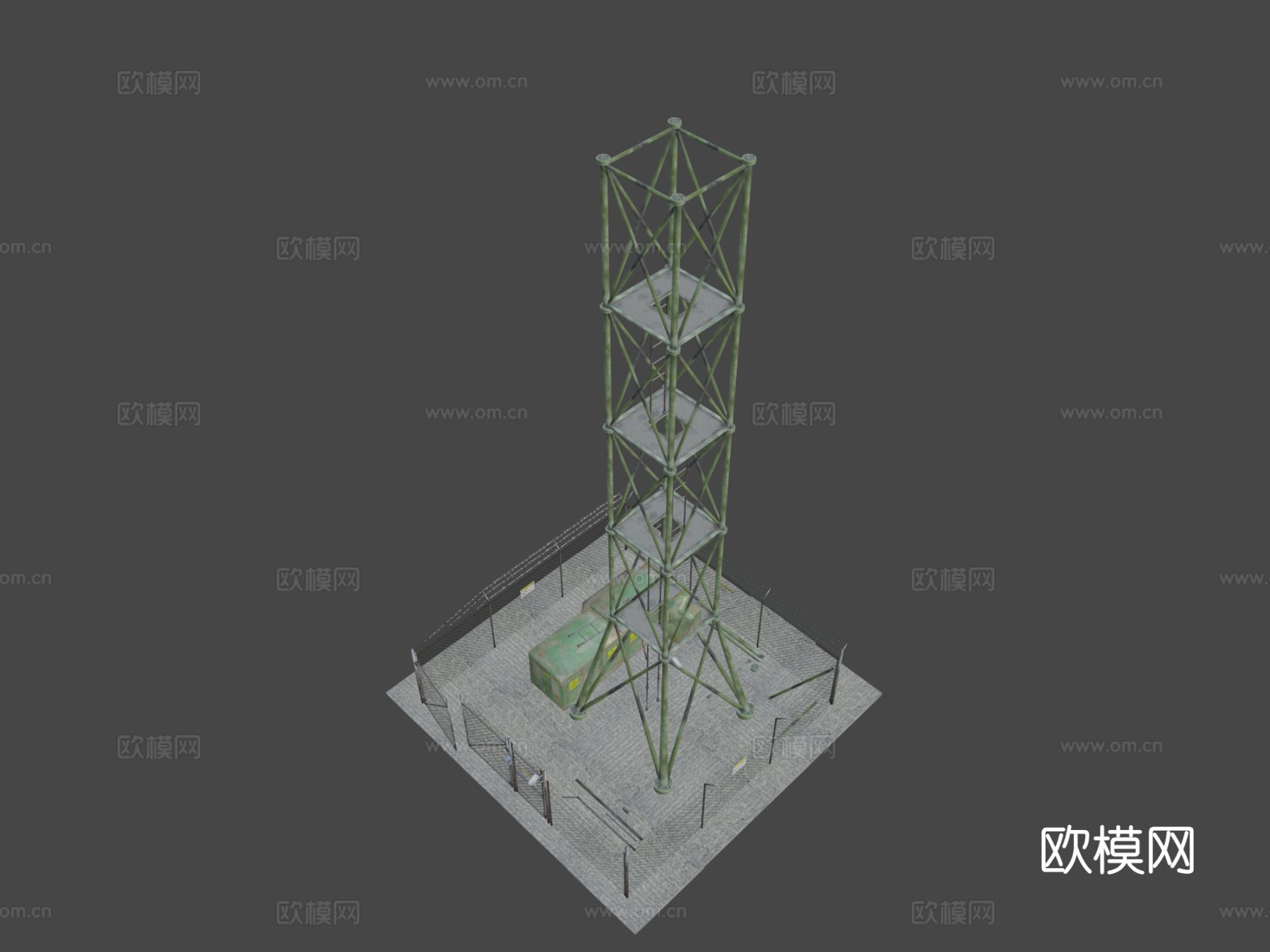 无线电通信塔3d模型