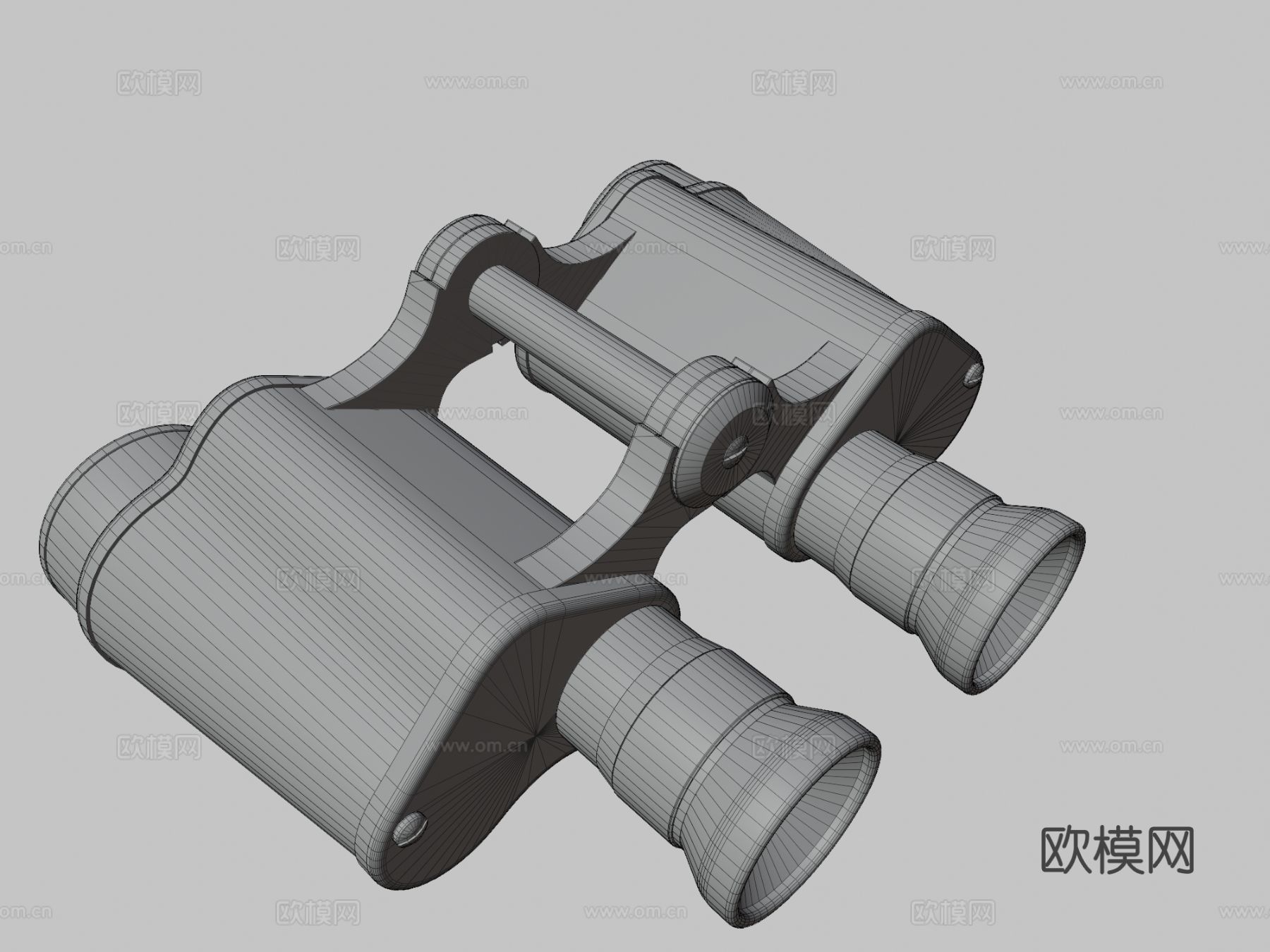 双筒望远镜 军事武器3d模型