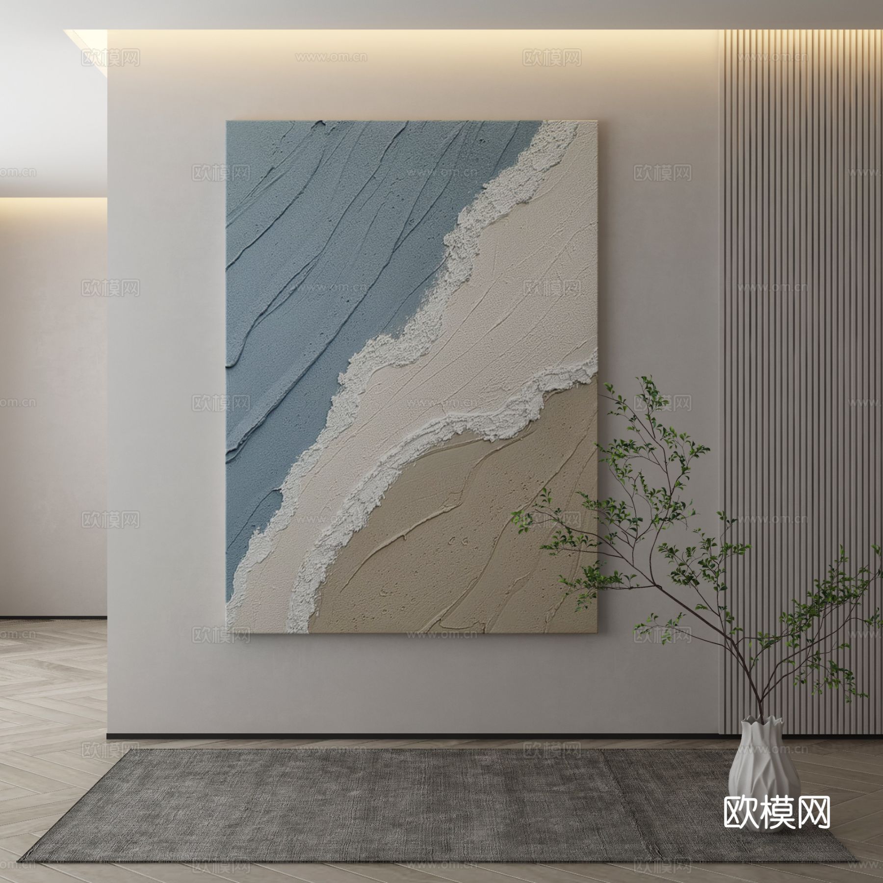 装饰画 肌理画 挂画3d模型