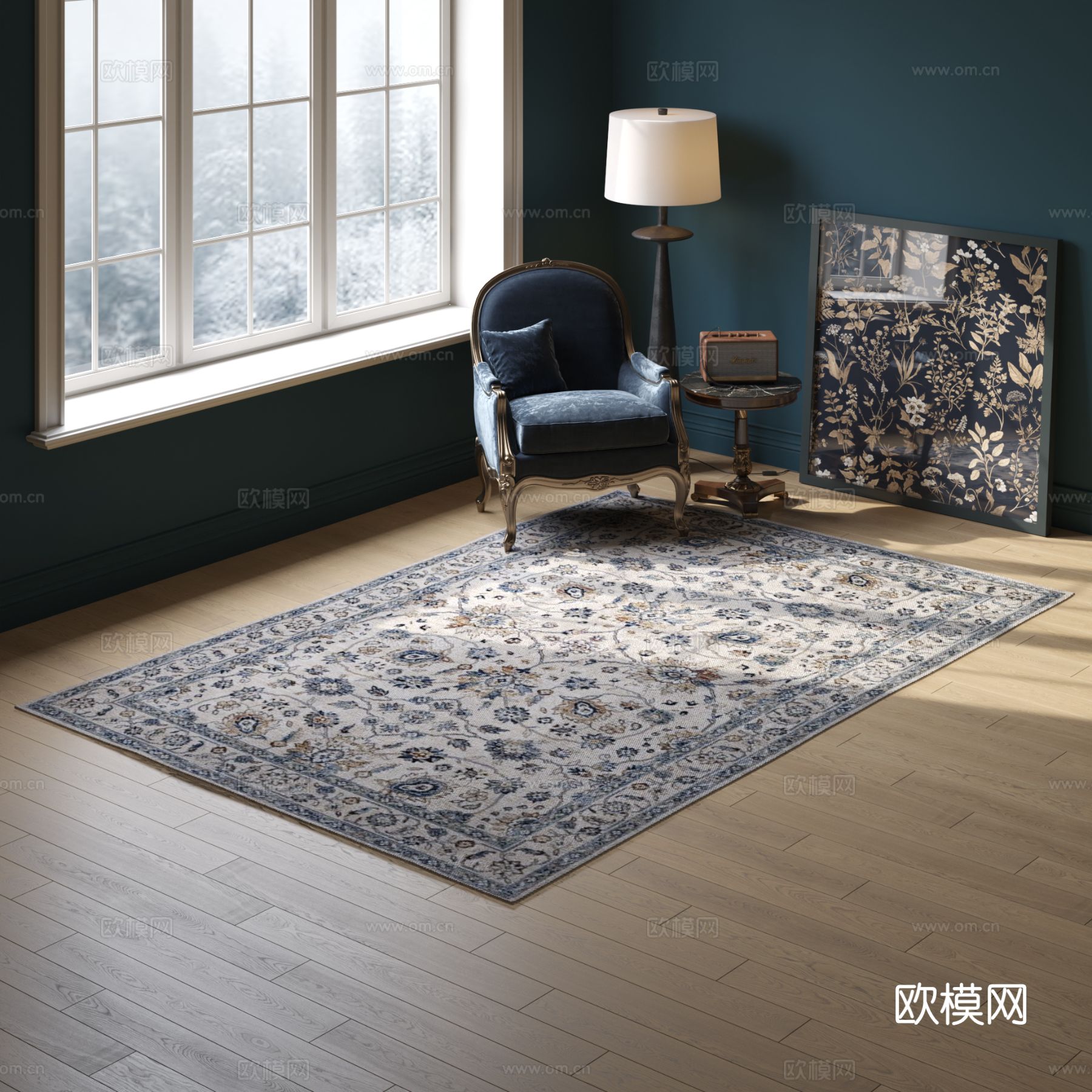 方形花纹地毯 2025版VR材质下载