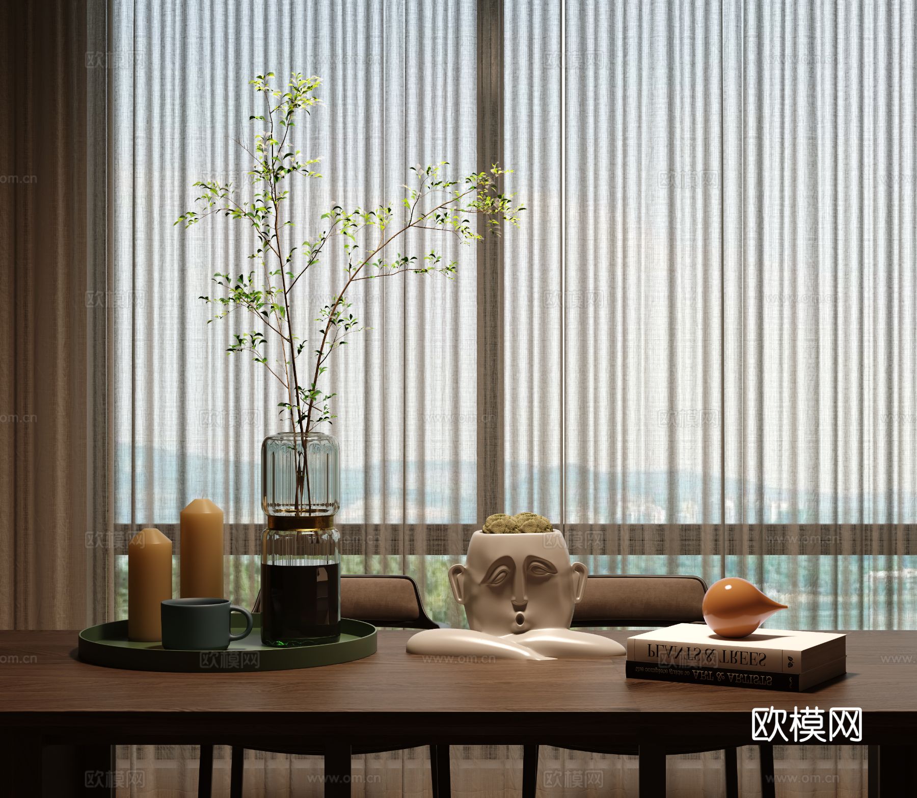 水生植物 水养植物 花瓶摆件3d模型下载